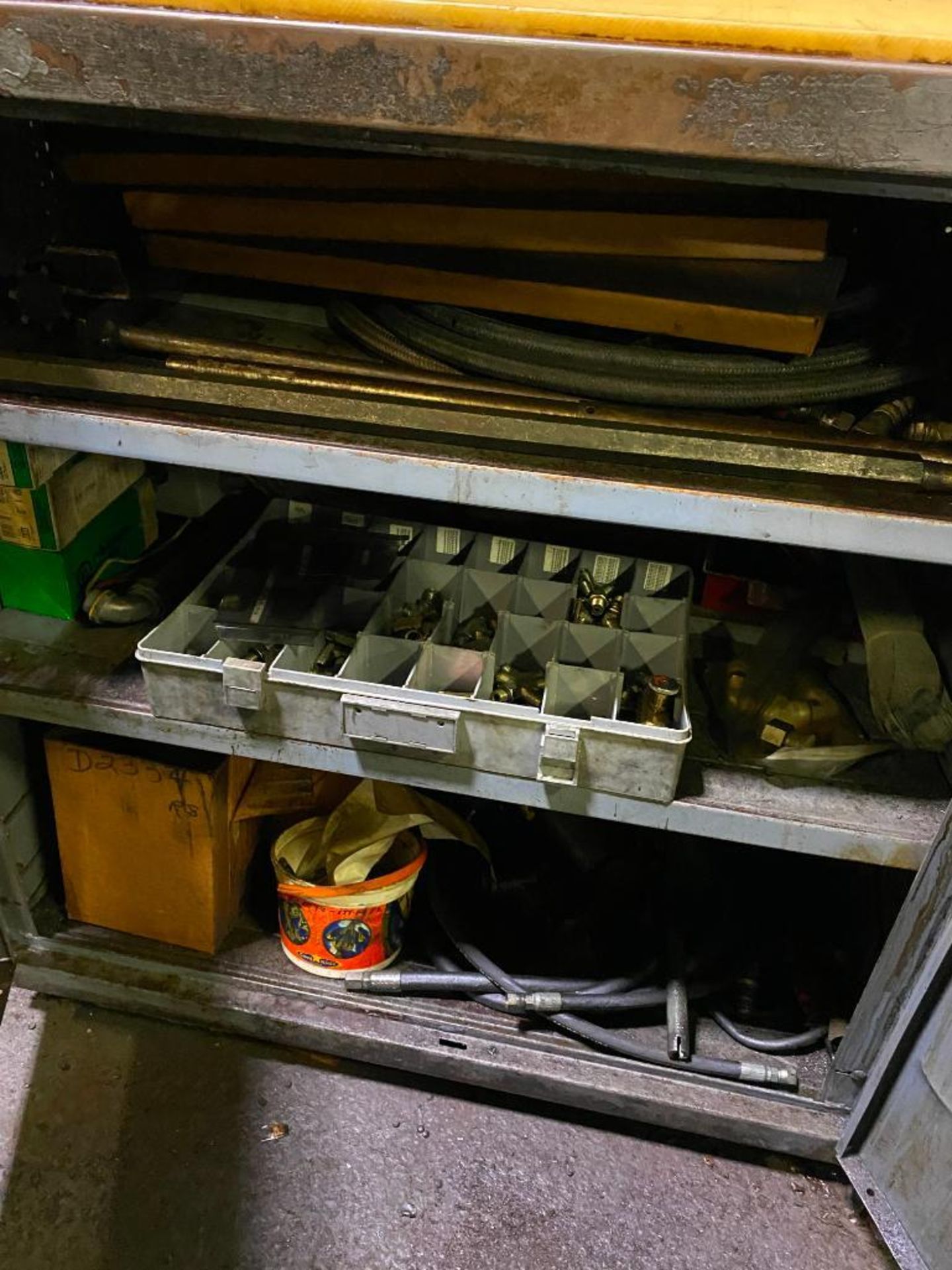 Strong Hold Cabinet w/ Machine Parts & Cabinet w/ Hose & Fittings - Image 6 of 6