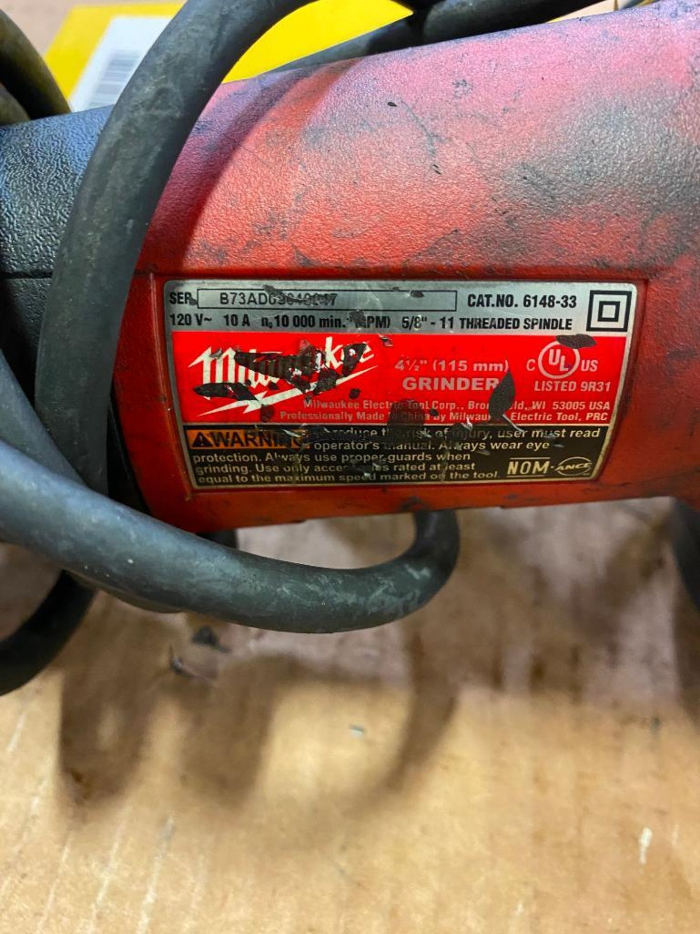 Milwaukee 4-1/2" Angle Grinder, 120 v - Image 2 of 2