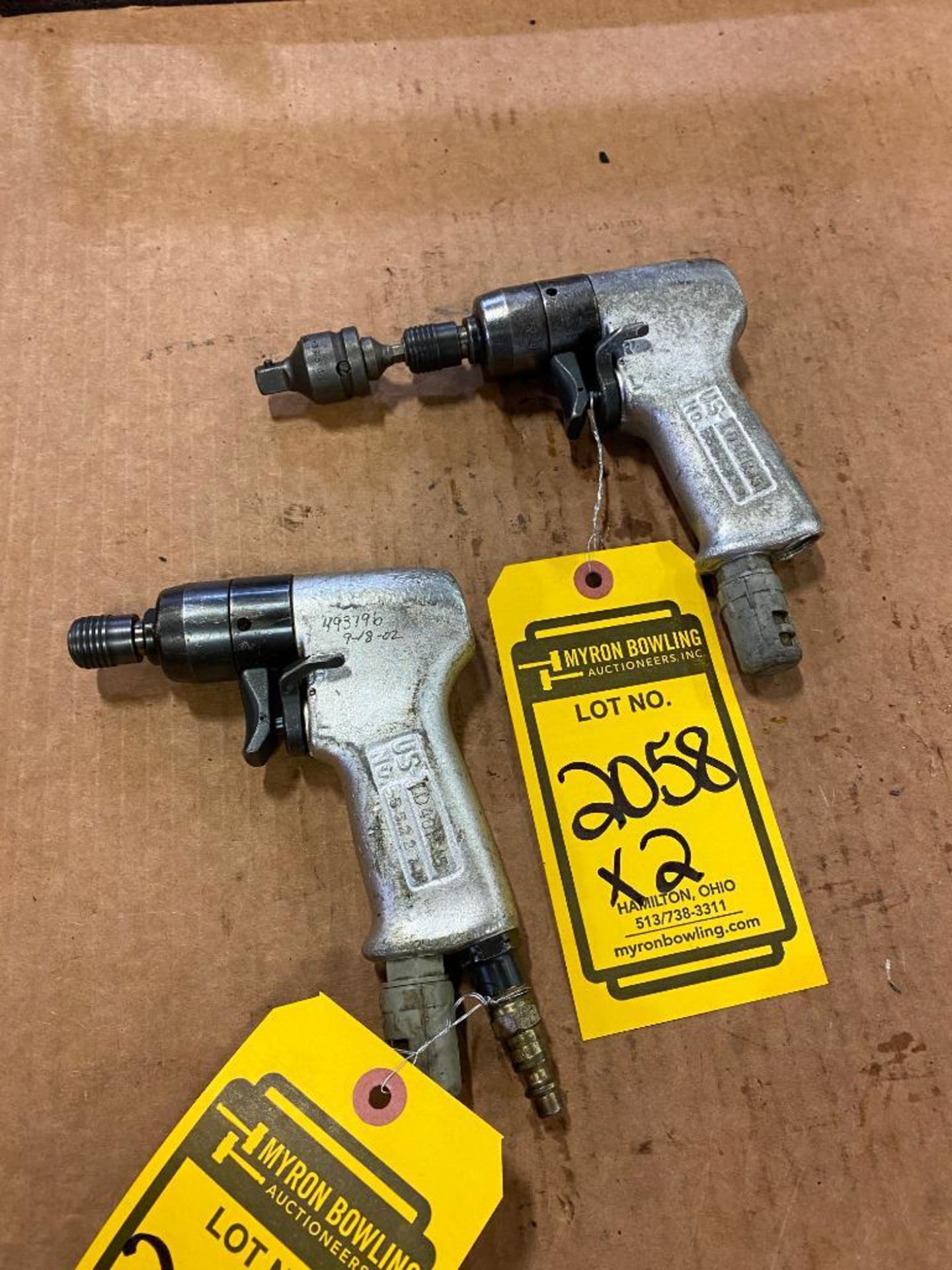 (2) Pneumatic Reversible Drills