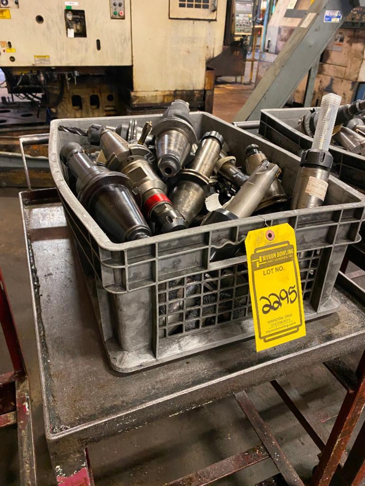 Tote w/ Assorted Cat 50 Taper Tool Holders/Tooling - Image 2 of 3