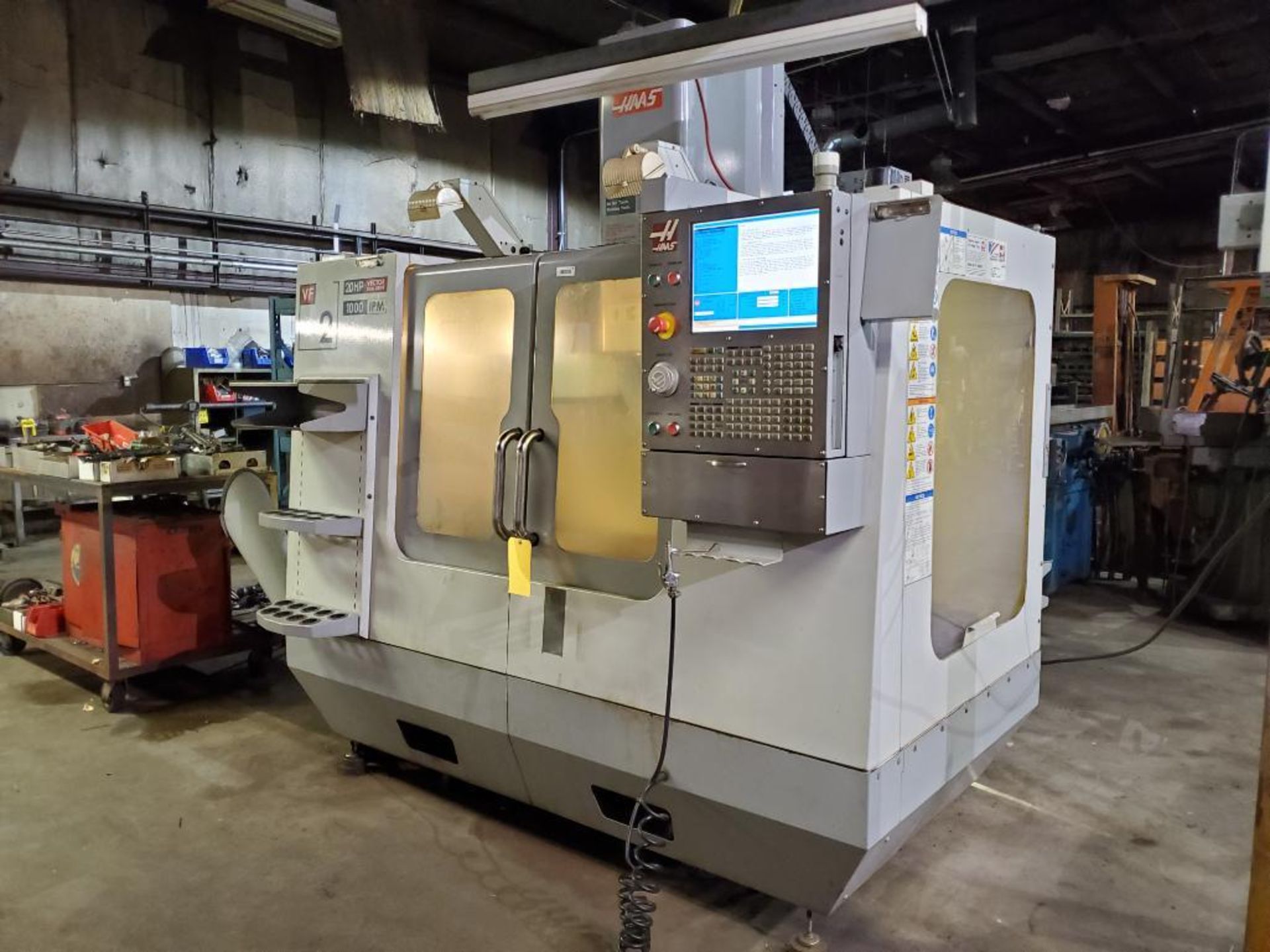 2008 HAAS VF-2D VERTICAL CNC MACHINING CENTER, S/N 1070960, 208/230V, 40 TAPER SPINDLE, 36" X 14" TA - Image 4 of 21