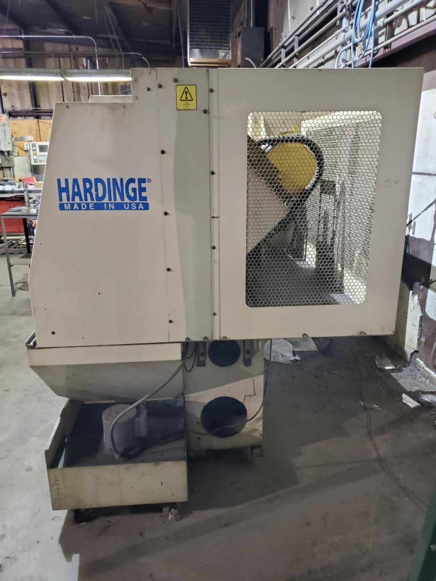 HARDINGE COBRA 42 HORIZONTAL CNC LATHE, GE FANUC SERIES 21-T DRO CNC CONTROL, FANUC PENDANT, S/N C-1 - Image 5 of 16