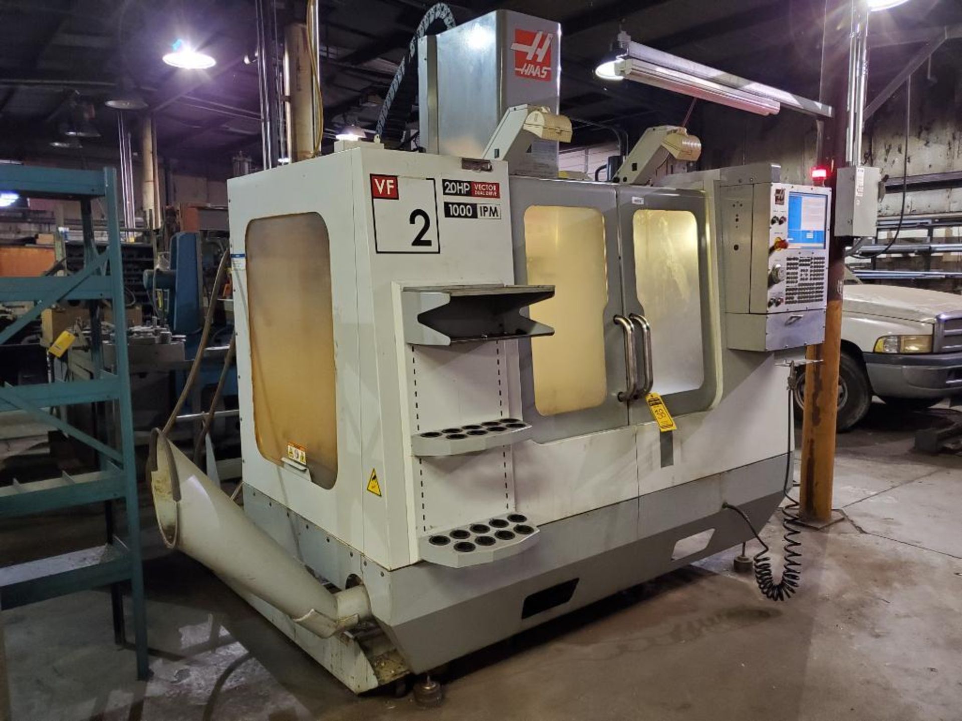 2008 HAAS VF-2D VERTICAL CNC MACHINING CENTER, S/N 1070960, 208/230V, 40 TAPER SPINDLE, 36" X 14" TA - Image 5 of 21