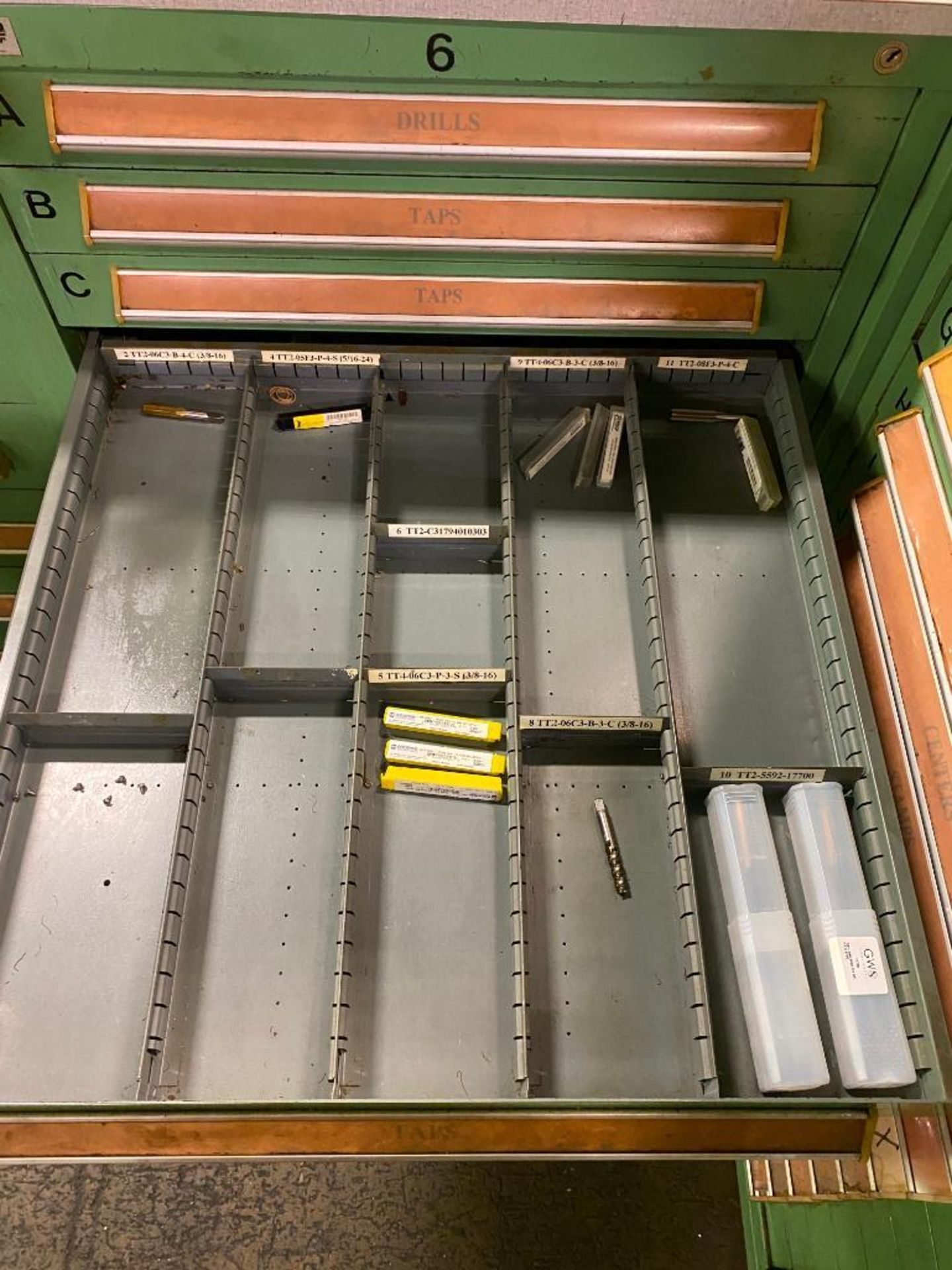 Stanley Vidmar 10-Drawer Cabinet w/ Drills, Taps - Image 5 of 10