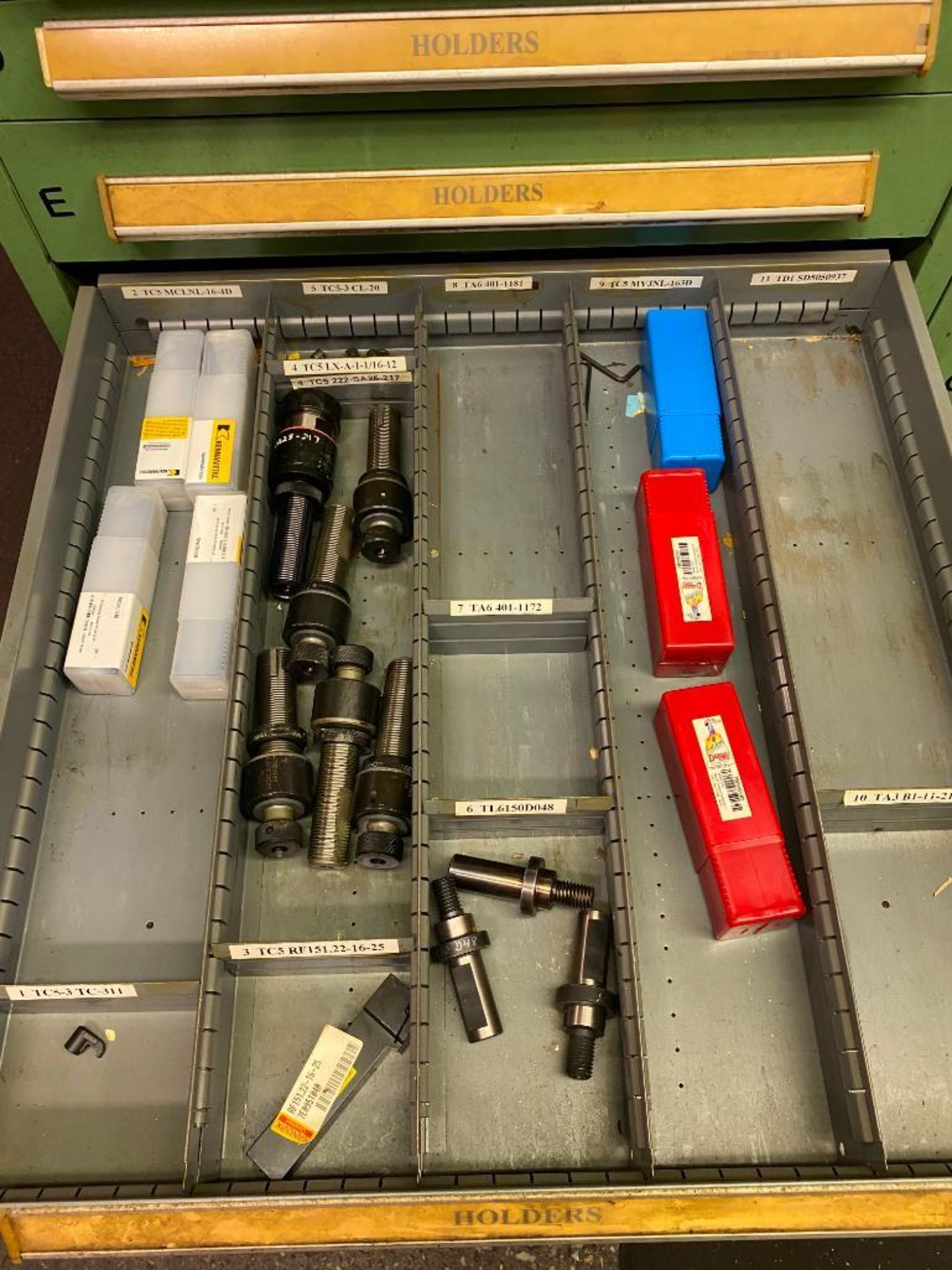 Stanley Vidmar 8-Drawer Cabinet w/ Tool Holders, Metal Stamping Tools - Image 7 of 9