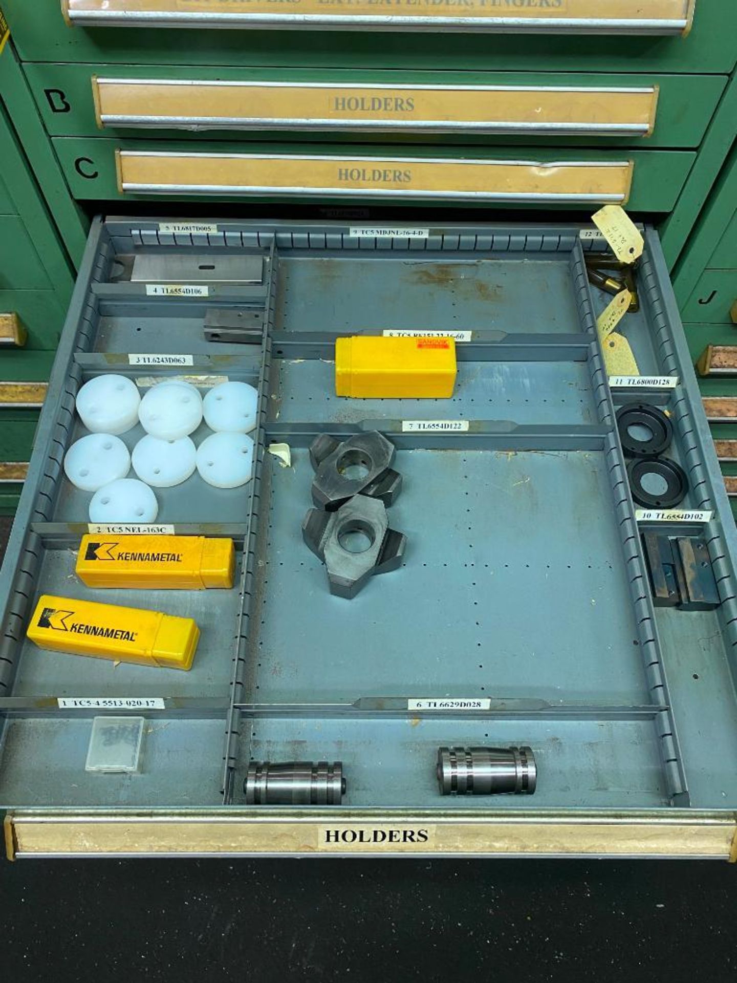 Stanley Vidmar 9-Drawer Cabinet w/ Bit Drivers, Taps, Tool Holders - Image 5 of 10