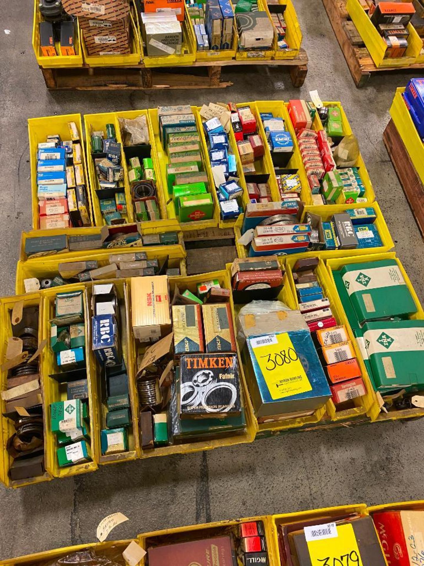 Pallet w/ Assorted Bearings; Ina, SKF, Torrington