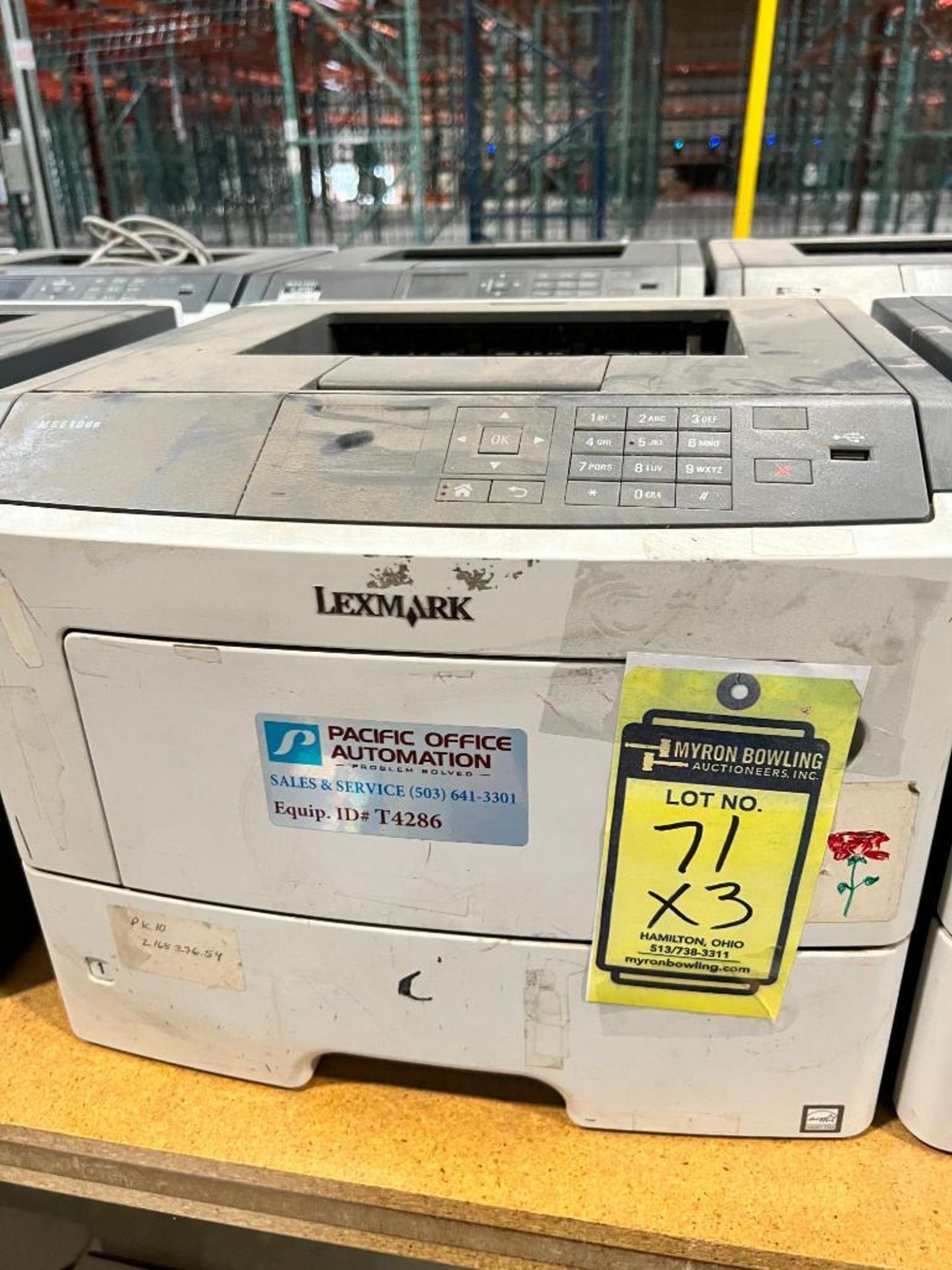 (3) Lexmark Laser Printers, Model MS610DN - Image 2 of 3