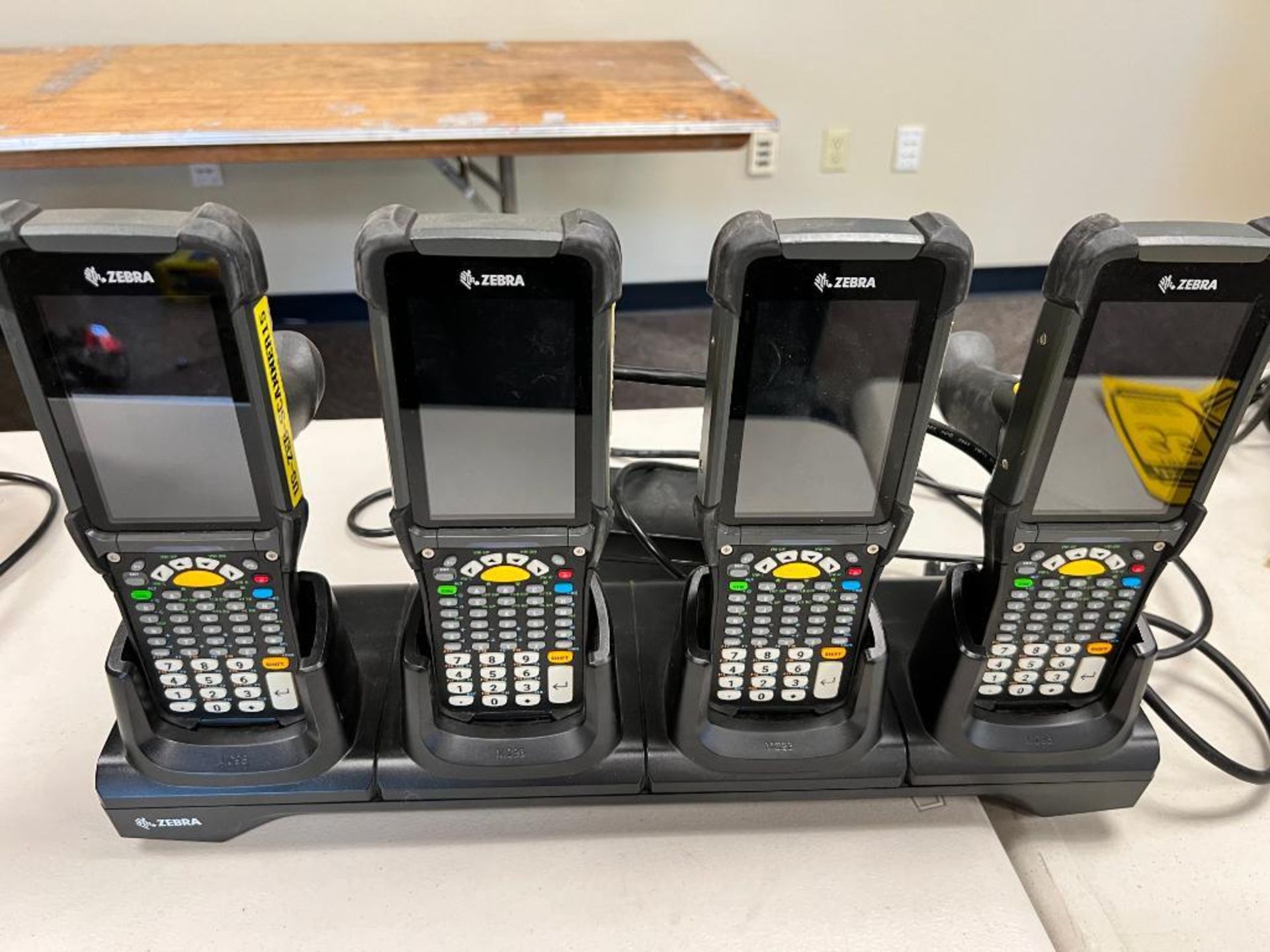 (4) 2021 Zebra Scanners, Model MC930B, w/ Docking Charging Station