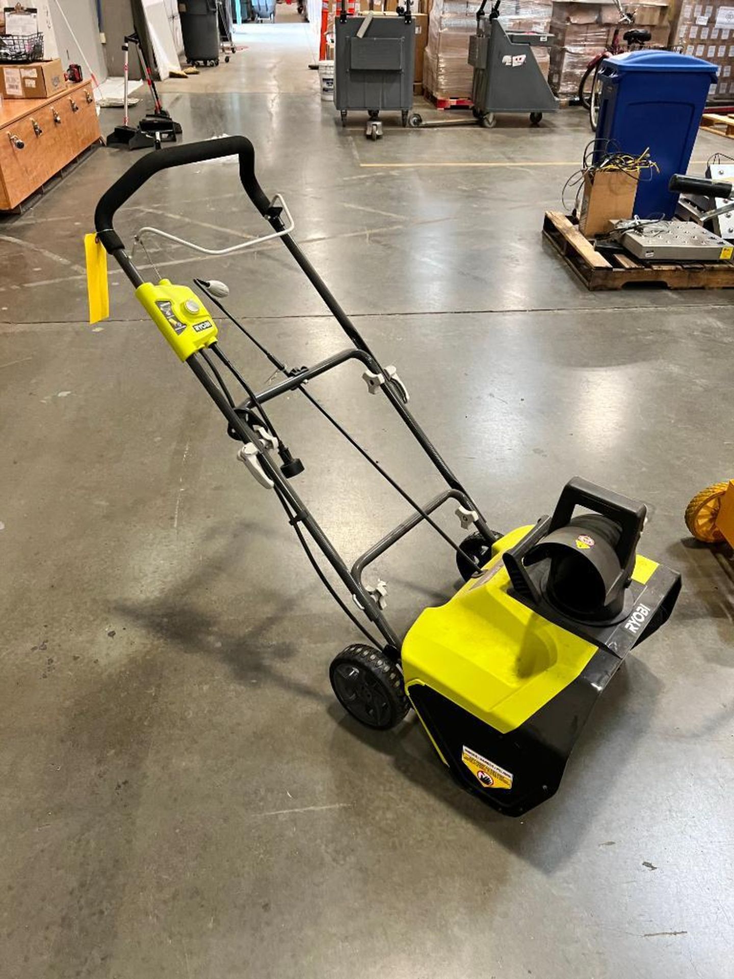 (1) Ryobi Snow Thrower, Item No. RYAC803, 13 Amp, 120 V, 60 Hz, (1) Rust-Oleum Striping Machine, No. - Image 2 of 5