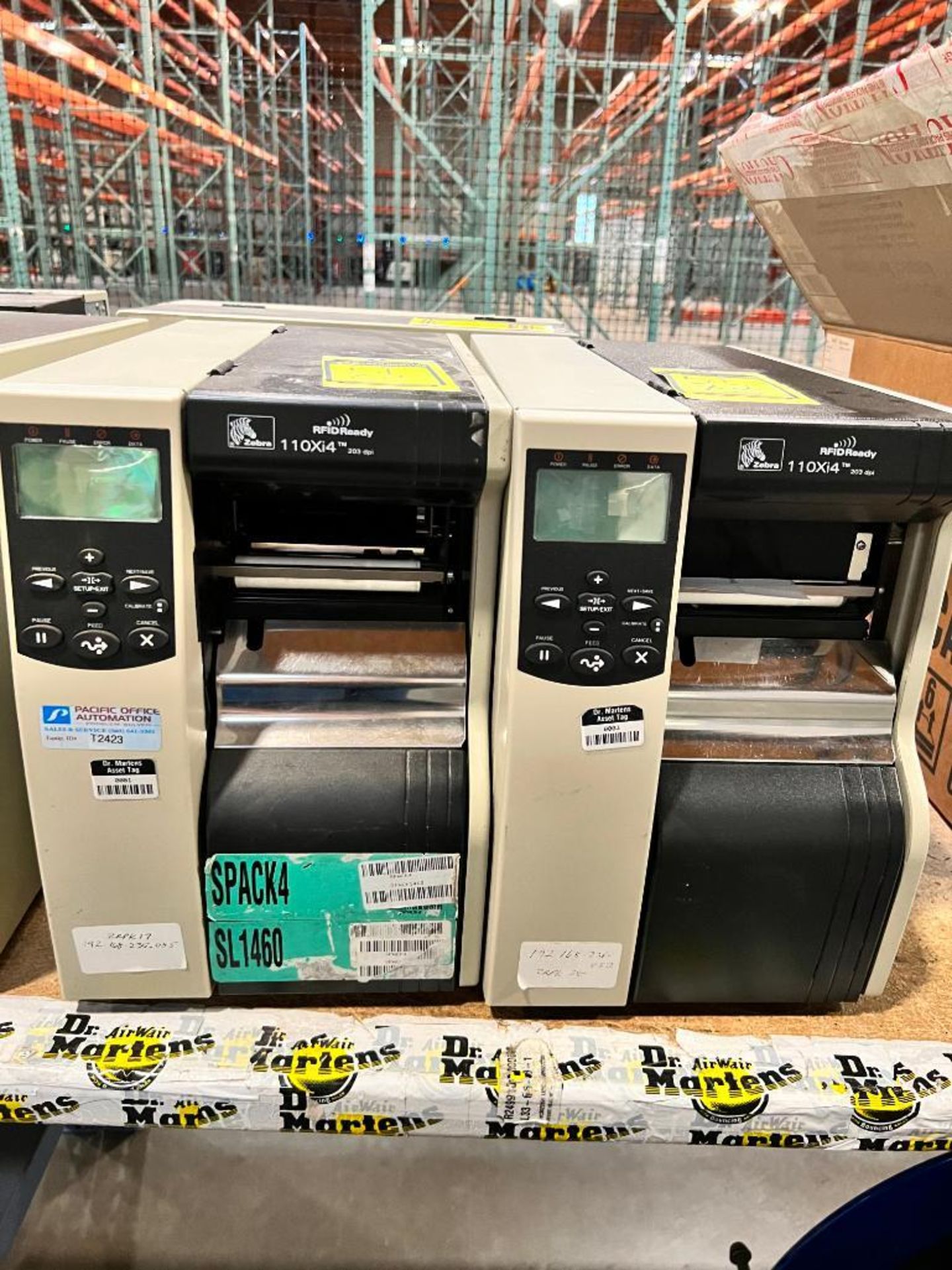 (2) Zebra Printers, Model 110XI4, RFID Ready