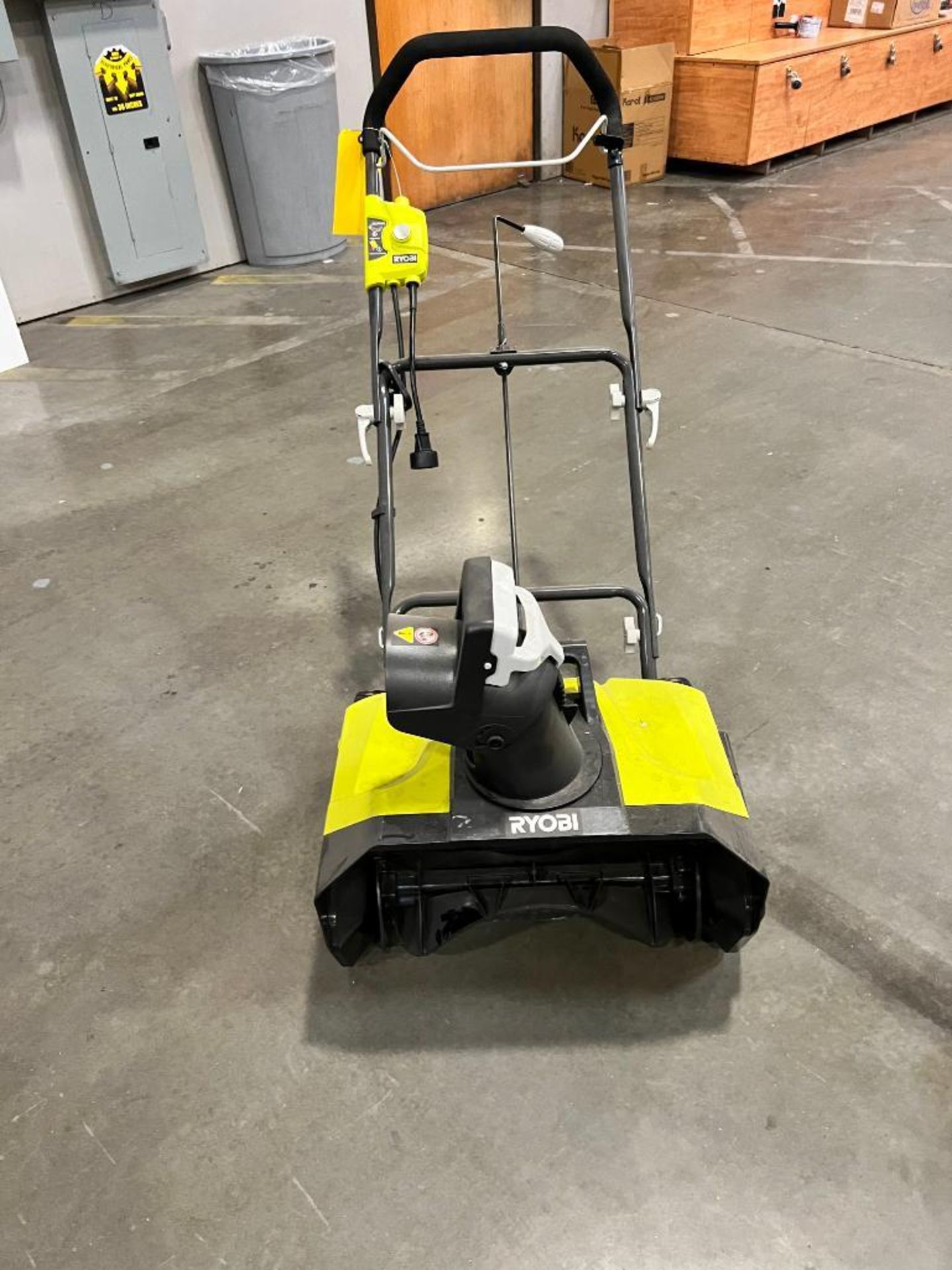 (1) Ryobi Snow Thrower, Item No. RYAC803, 13 Amp, 120 V, 60 Hz, (1) Rust-Oleum Striping Machine, No. - Image 3 of 5