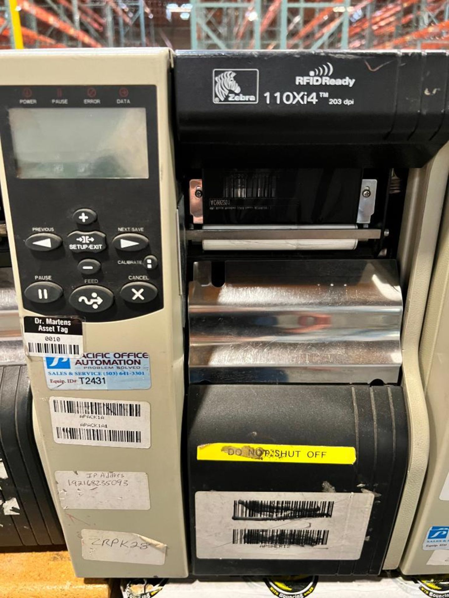 (2) Zebra Printers, Model 110XI4, RFID Ready - Image 2 of 3