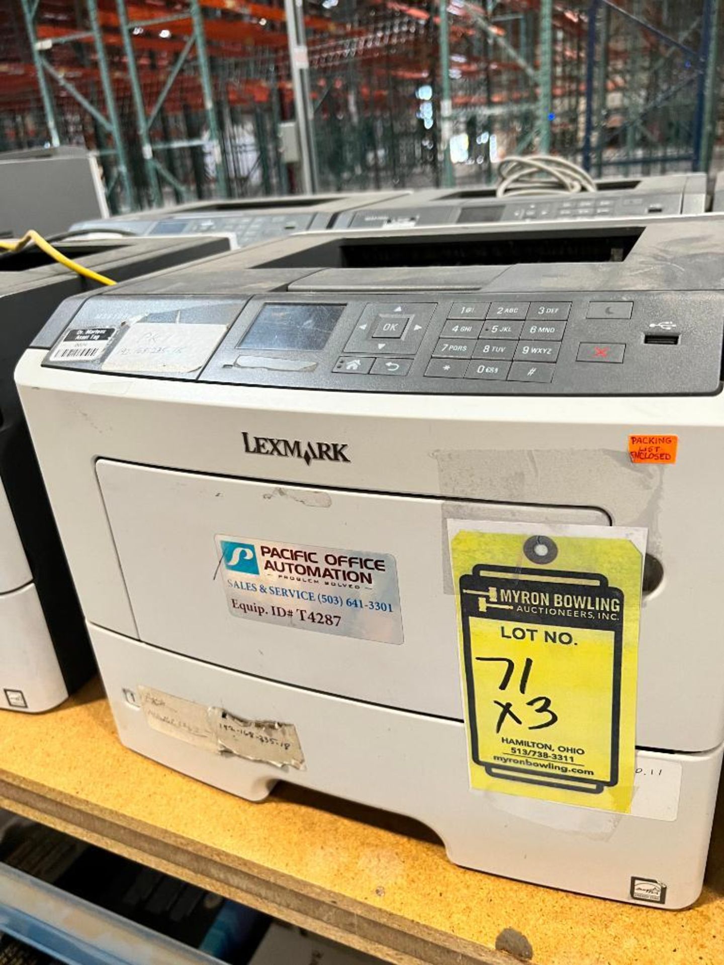 (3) Lexmark Laser Printers, Model MS610DN - Image 3 of 3