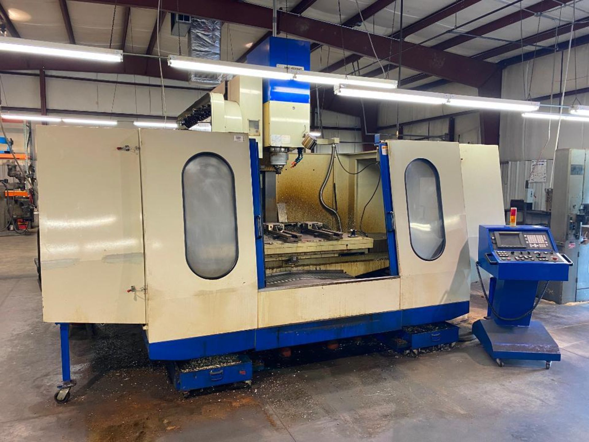 1998 Johnford vmc-1600hd CNC vertical machining center, s/n vc8085, Fanuc series 18-m control, 29" x - Image 9 of 12