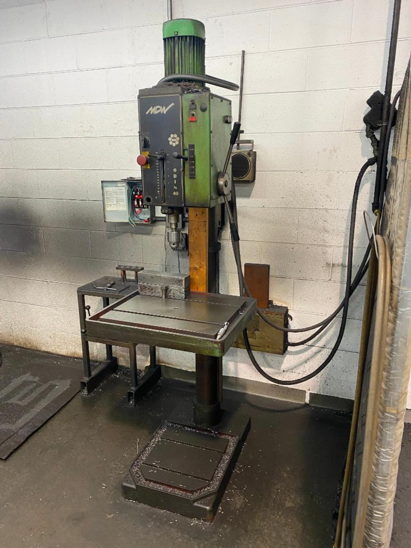 HM mdw drill press, model oden-40, s/n 92161, 20" x 26" table - Image 2 of 3