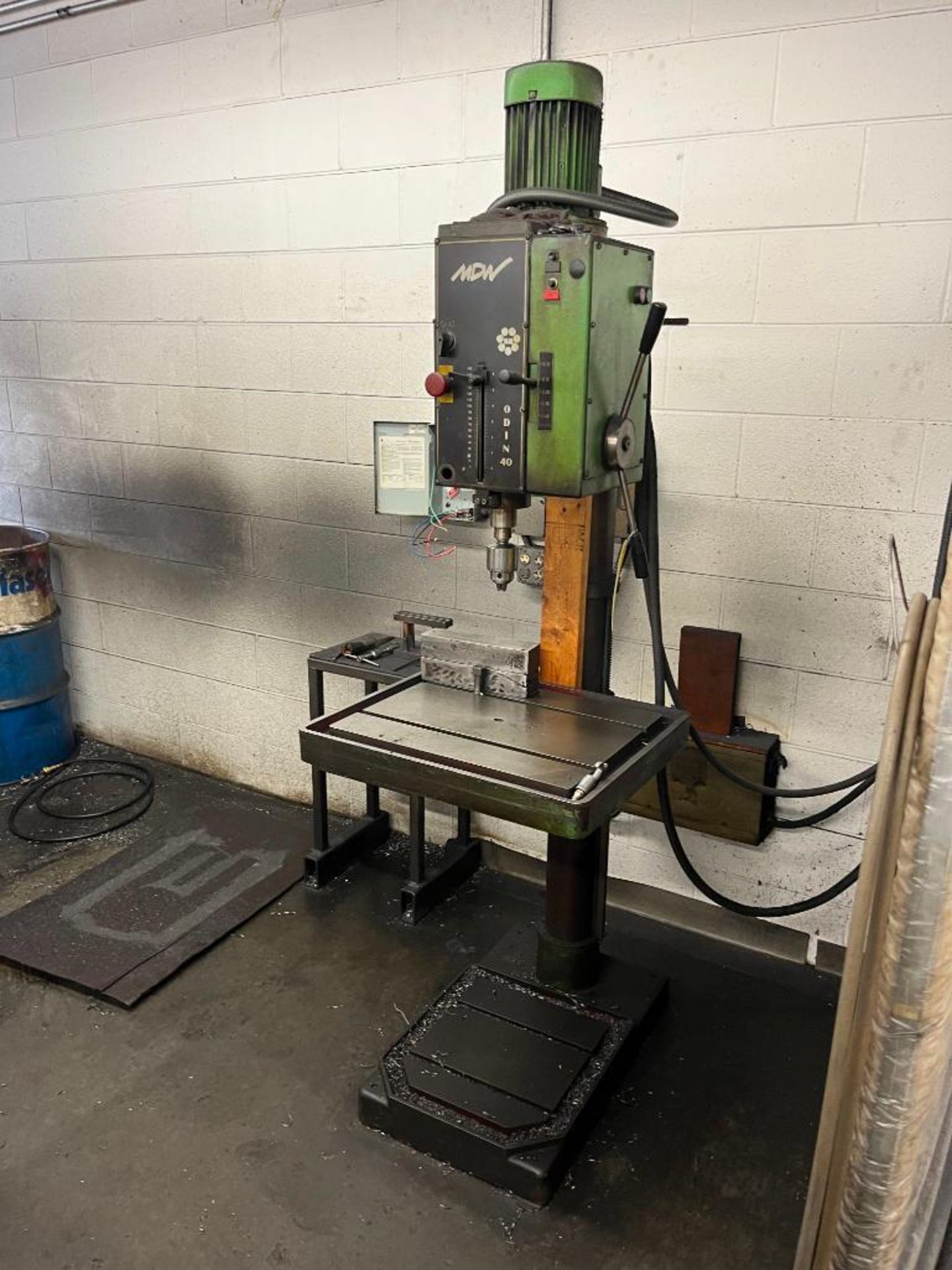 HM mdw drill press, model oden-40, s/n 92161, 20" x 26" table - Image 3 of 3