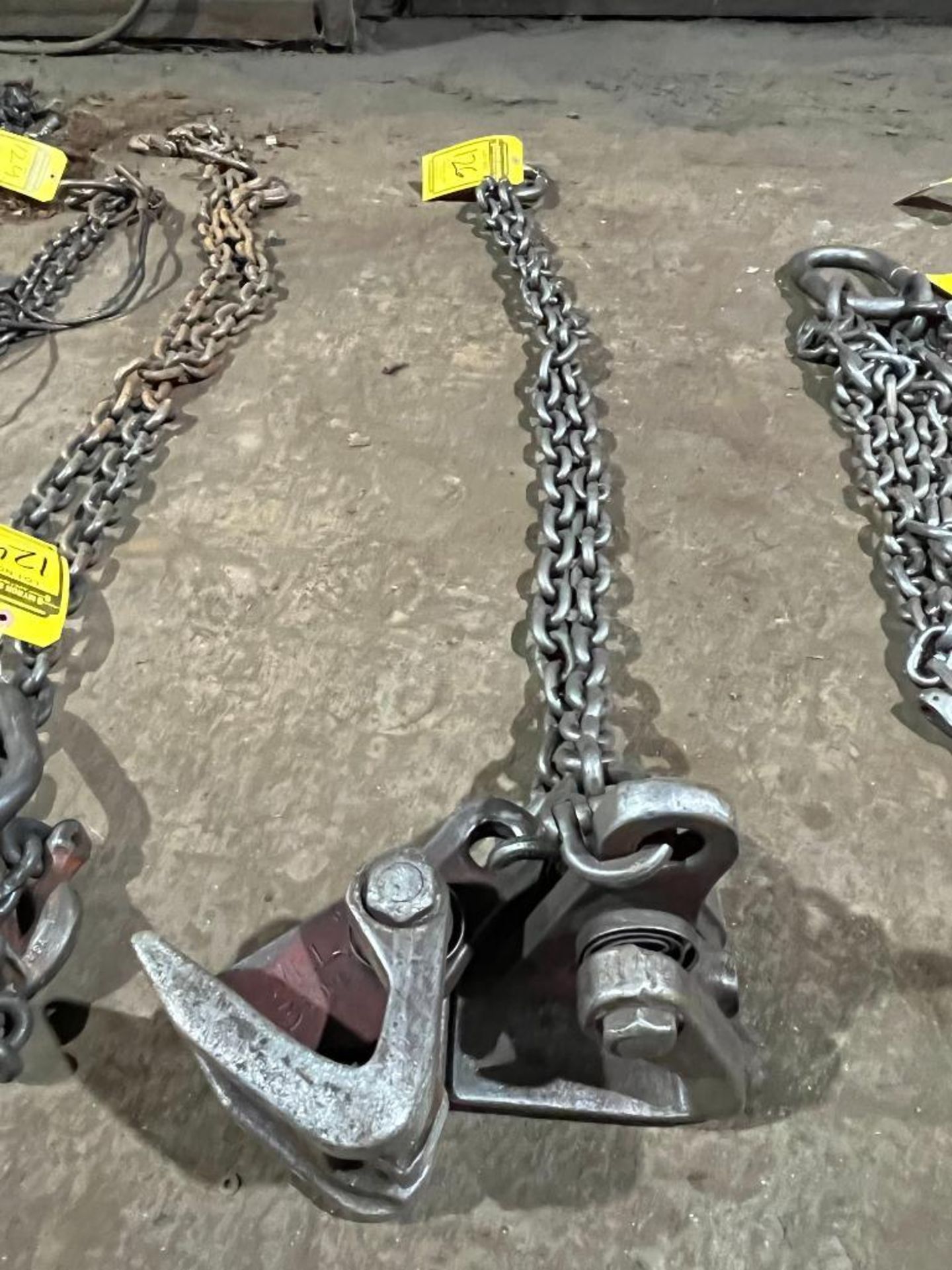 (2) 2-leg 3-ton plate clamp chain