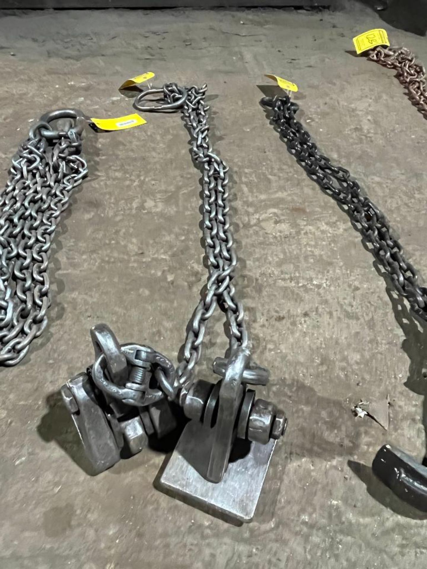 (2) 2-leg 3-ton plate clamp chain - Image 2 of 2