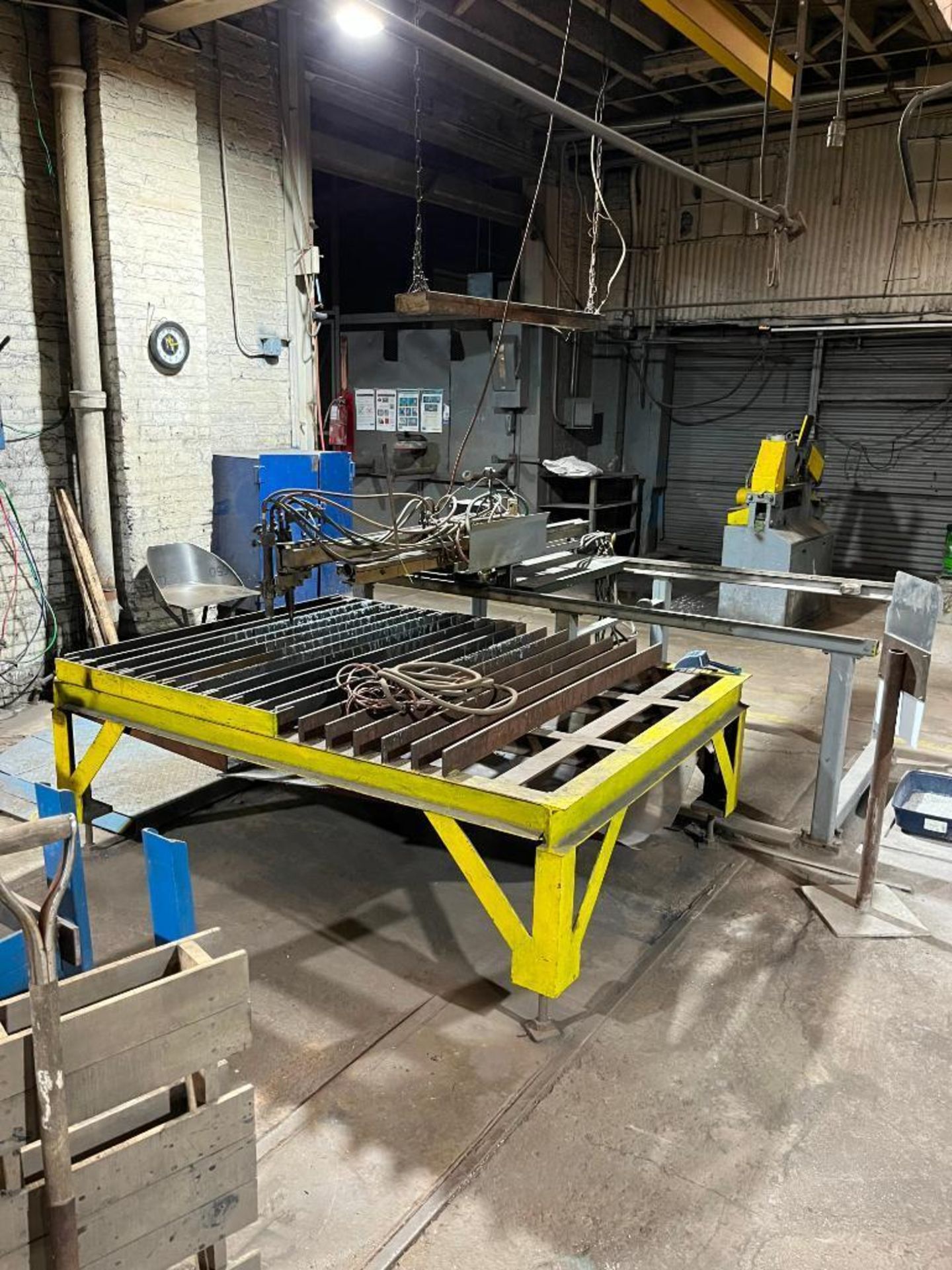 oxy acetylene cutting table, 82" x 60", Wesco tracer torch trolley, dual torch head - Image 5 of 8