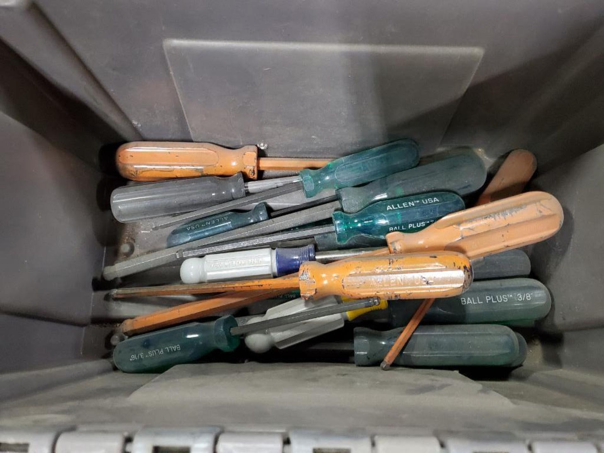 Toolbox & Containers Of Allen Wrenches, Allen Screw Drivers, Handle Wrenches, & Assorted - Image 3 of 6