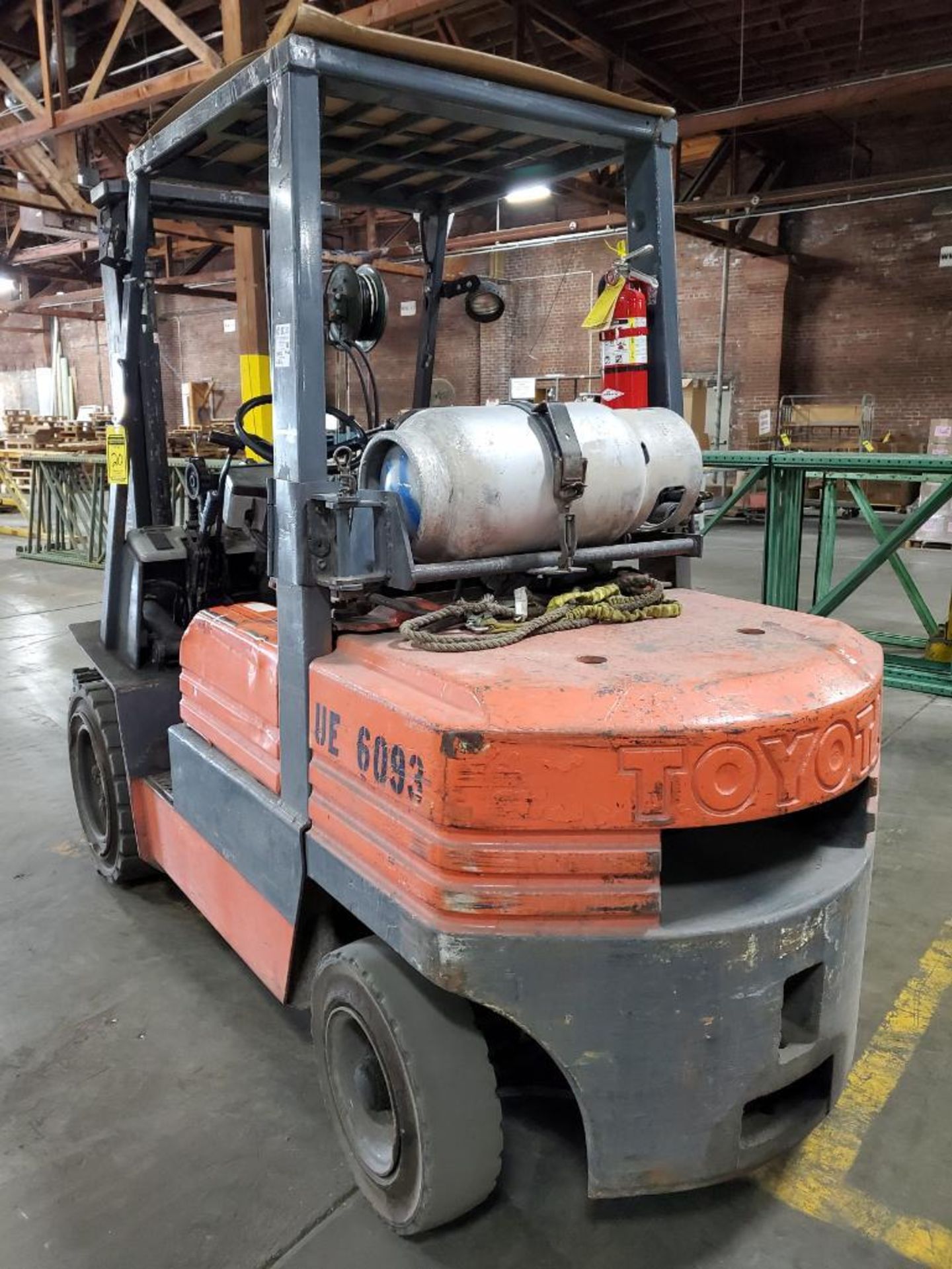 Toyota 5,000 Lb. Forklift, Model 025FC50, 2-Stage 84-1/2" Mast, 48" Forks, Sideshift, 13,063 Hours, - Image 10 of 12