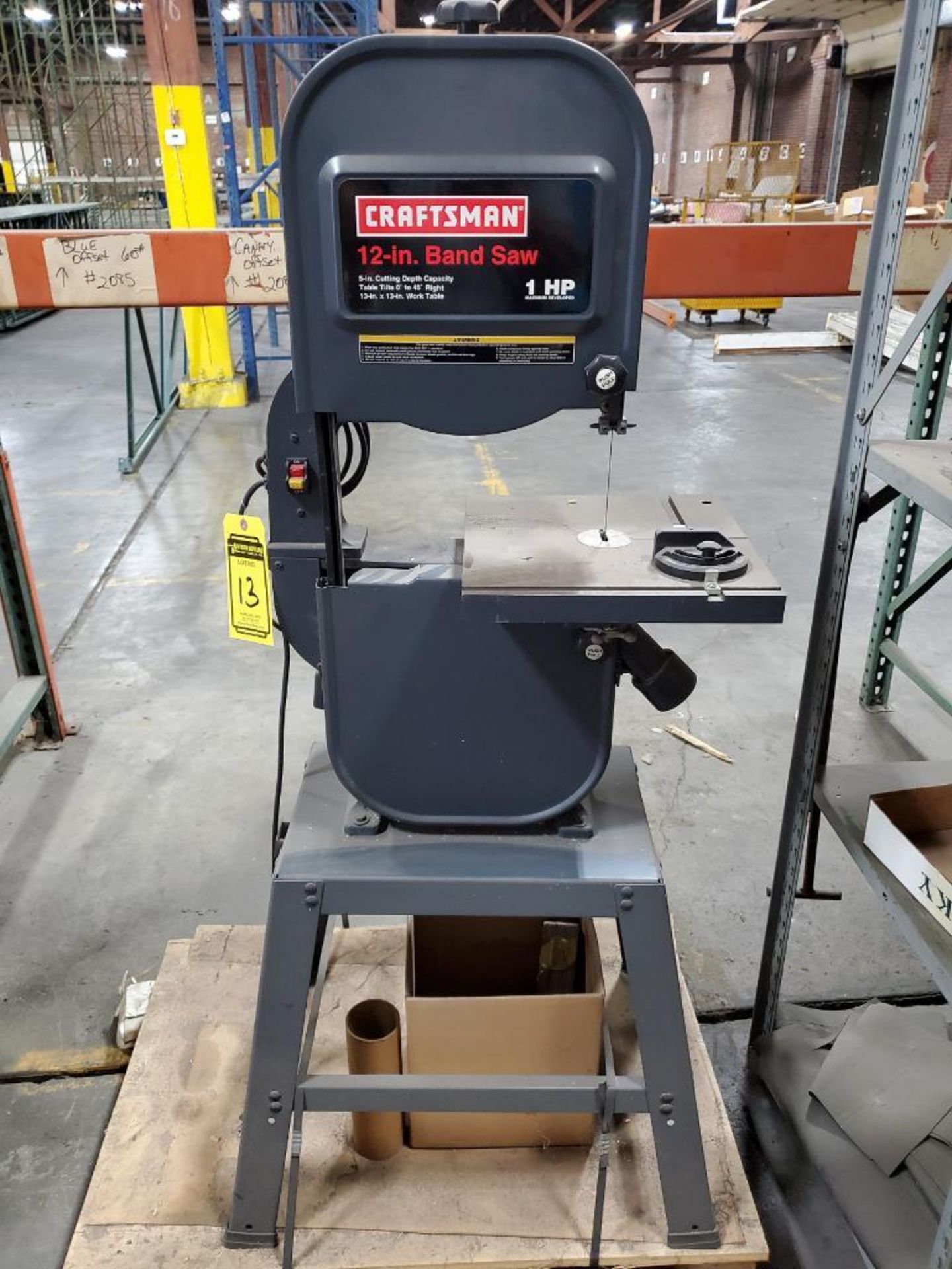 Craftsman 12" Vertical Bandsaw, 5" Depth Capacity, 13" X 13" Contour Table, 1 Hp, 12" Throat