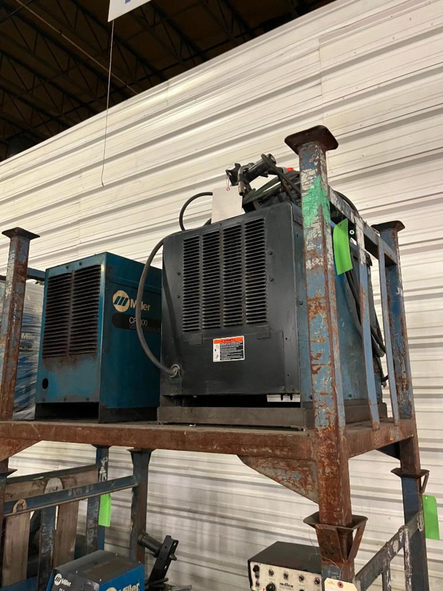 (2) Miller Welders & Storage Rack, Miller CP-302 CV-DC Welding Power Source, Miller CP-300 Welding P - Image 2 of 2