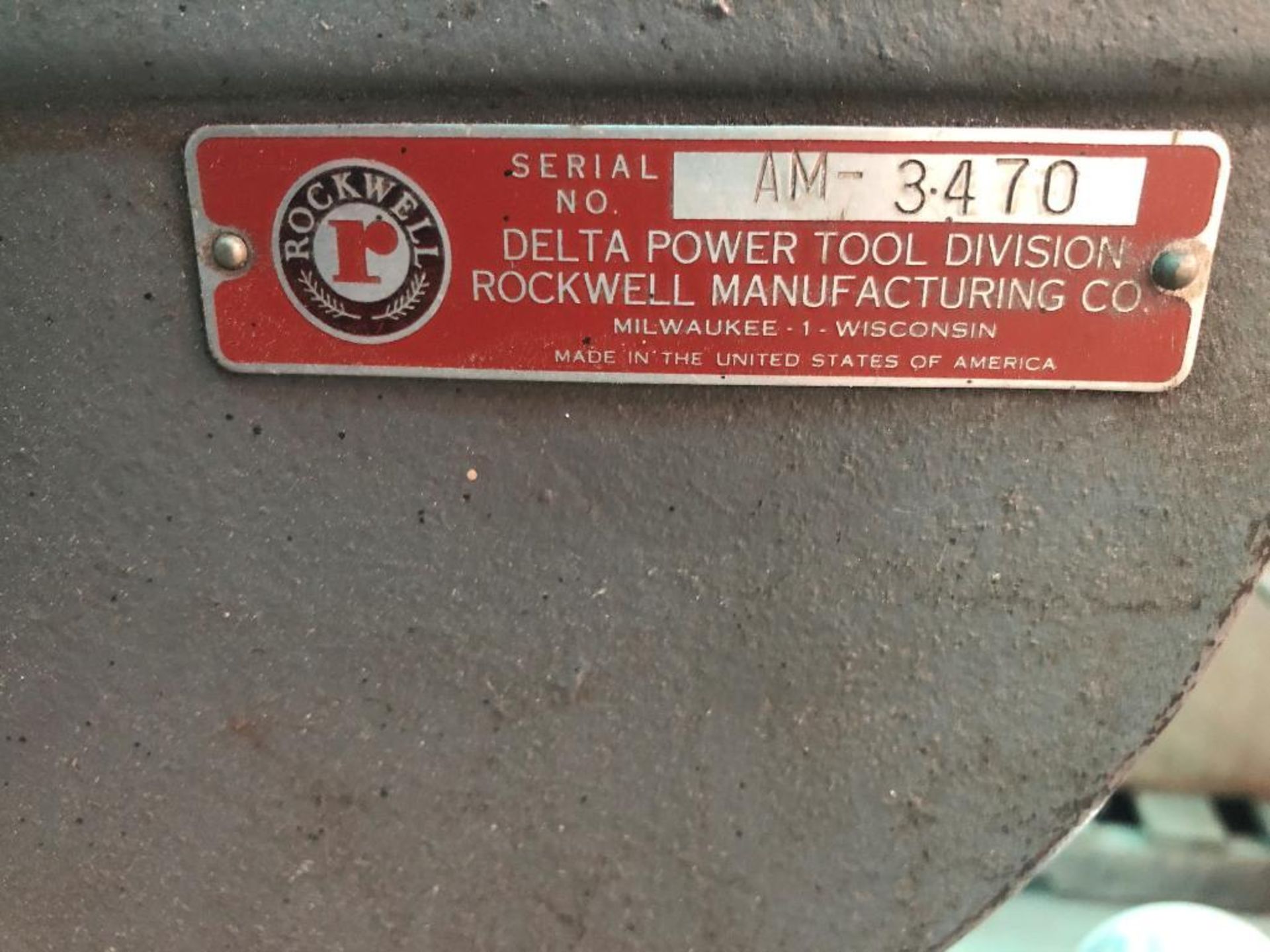 Delta Milwaukee Vertical Saw, S/N AM-3470 - Image 2 of 3