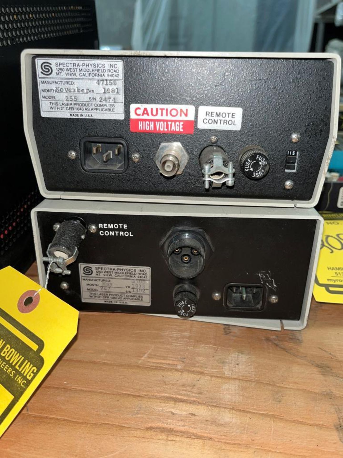 (2) Spectra-Physic Laser Exciters, Model 247 & Model 255