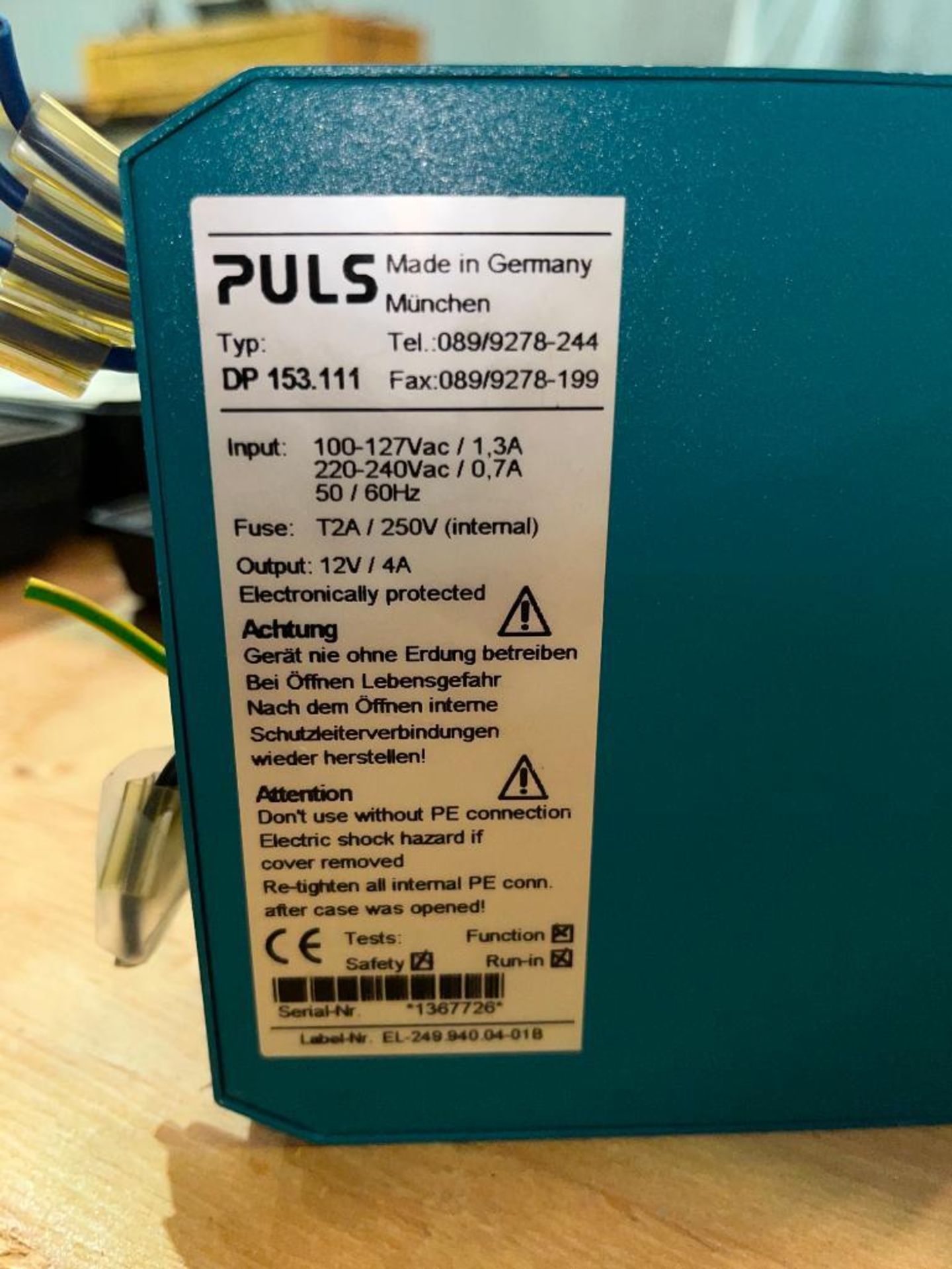 Puls 12v DIN Power Supply, DP 153.111 - Image 3 of 3