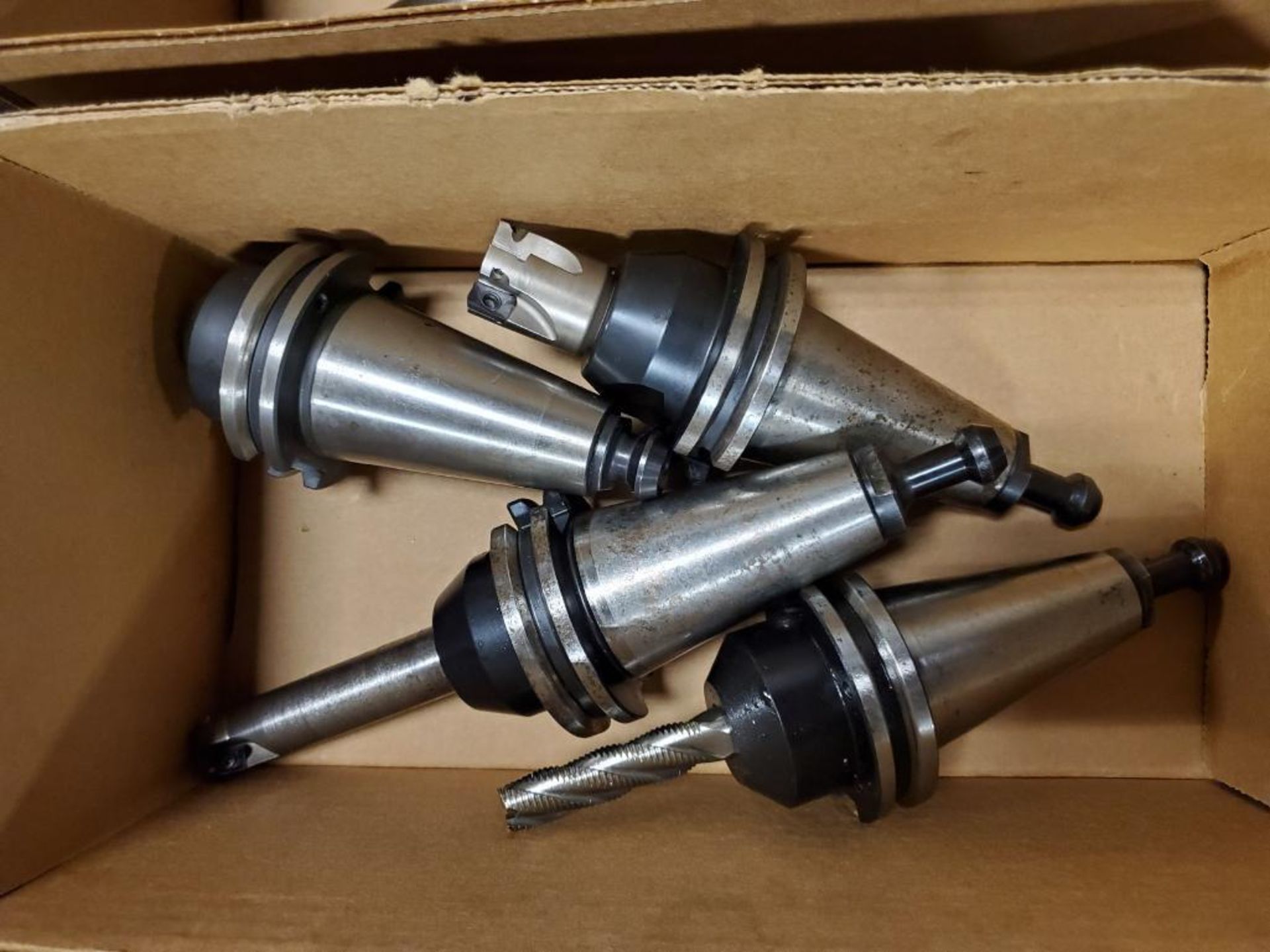 (4) Cat 40 Taper Tool Holders w/ Tooling