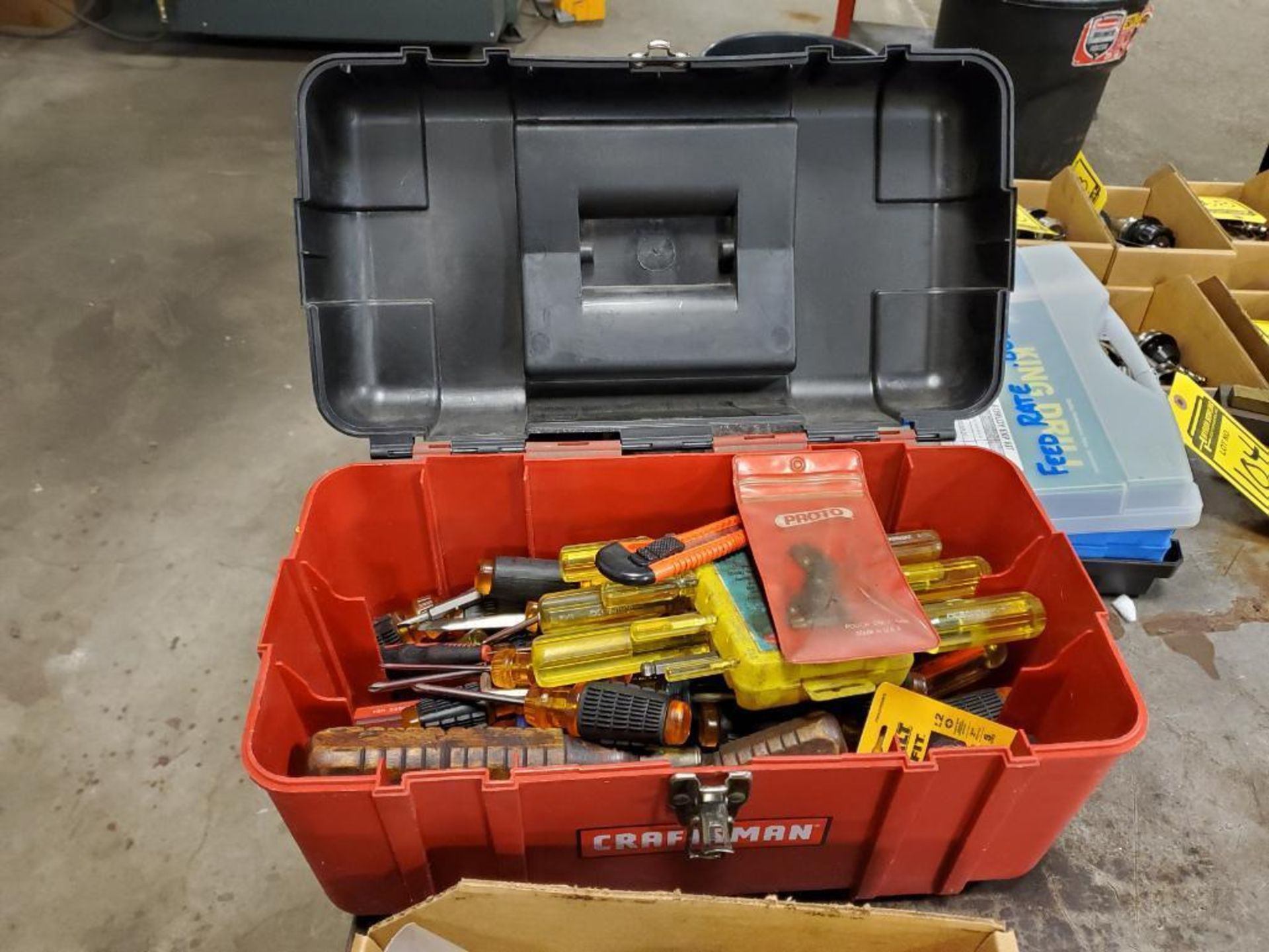 Assorted Screwdrivers in Toolbox