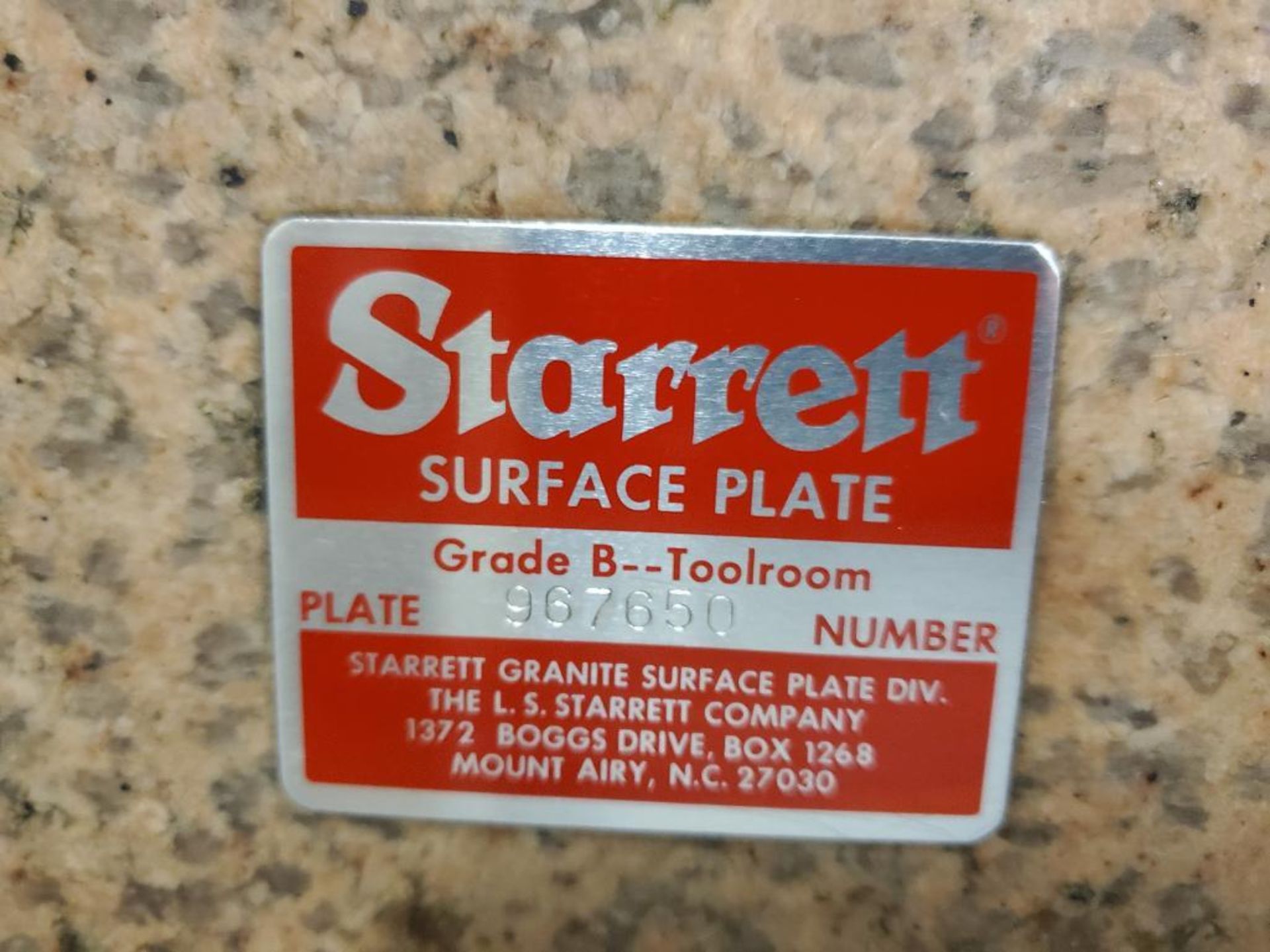 Starrett T-Style Granite Surface Plate, 36" X 24" X 6-1/4", 3" Lip - Image 4 of 4