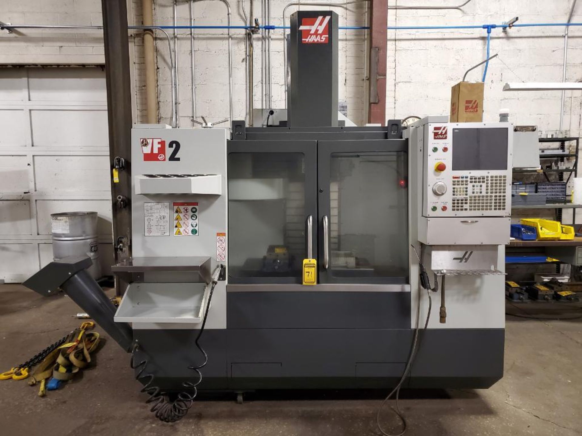 2018 Haas VF2 Vertical CNC Machining Center, s/n 1157725, CT/DIN ISO 40-Taper, 20-Station Tool Holde