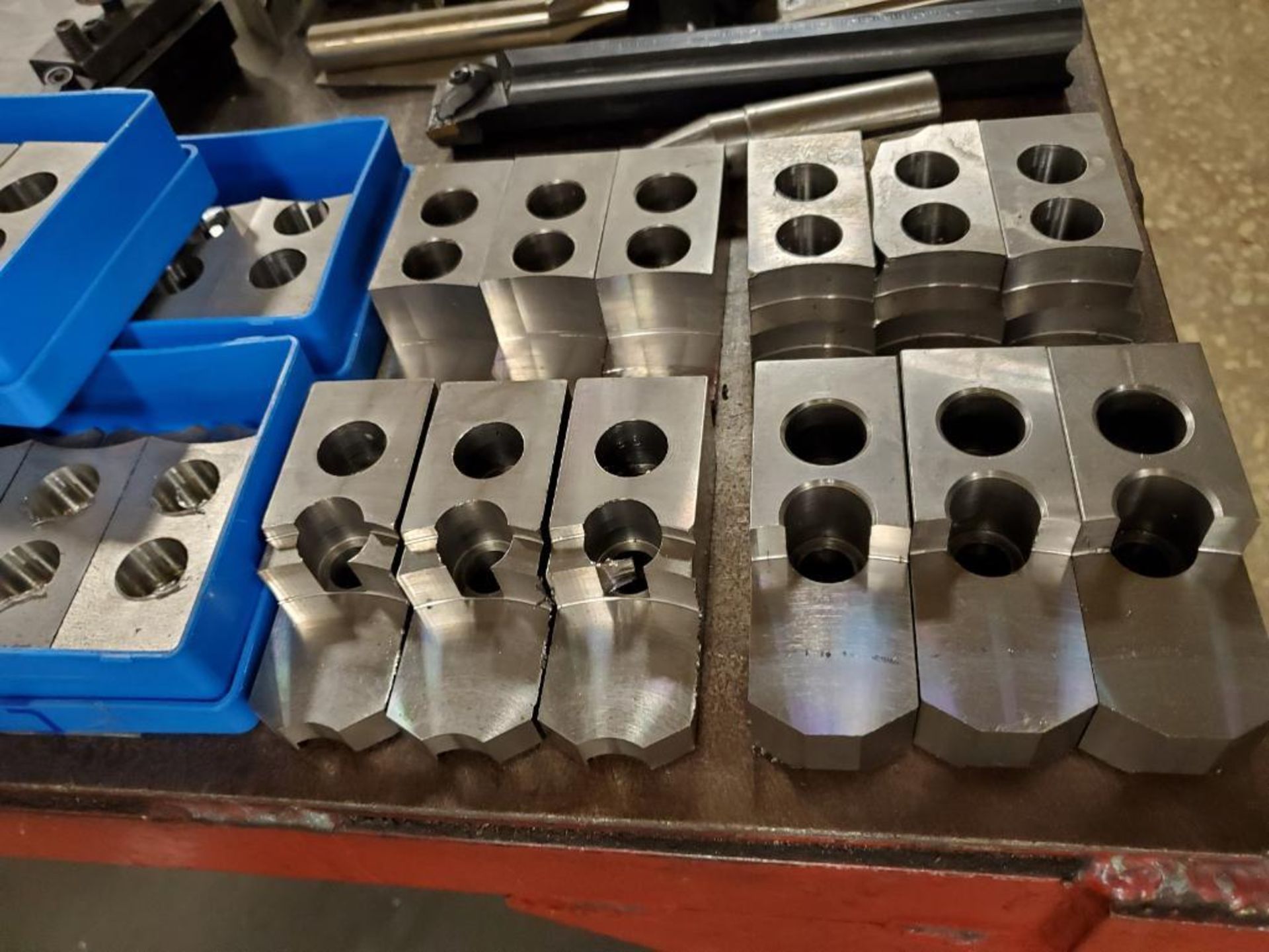 Soft Chuck Jaws, Sets, Cutters, & Misc. Fitting & Holders On Cart (Cart Not Included) - Image 3 of 11