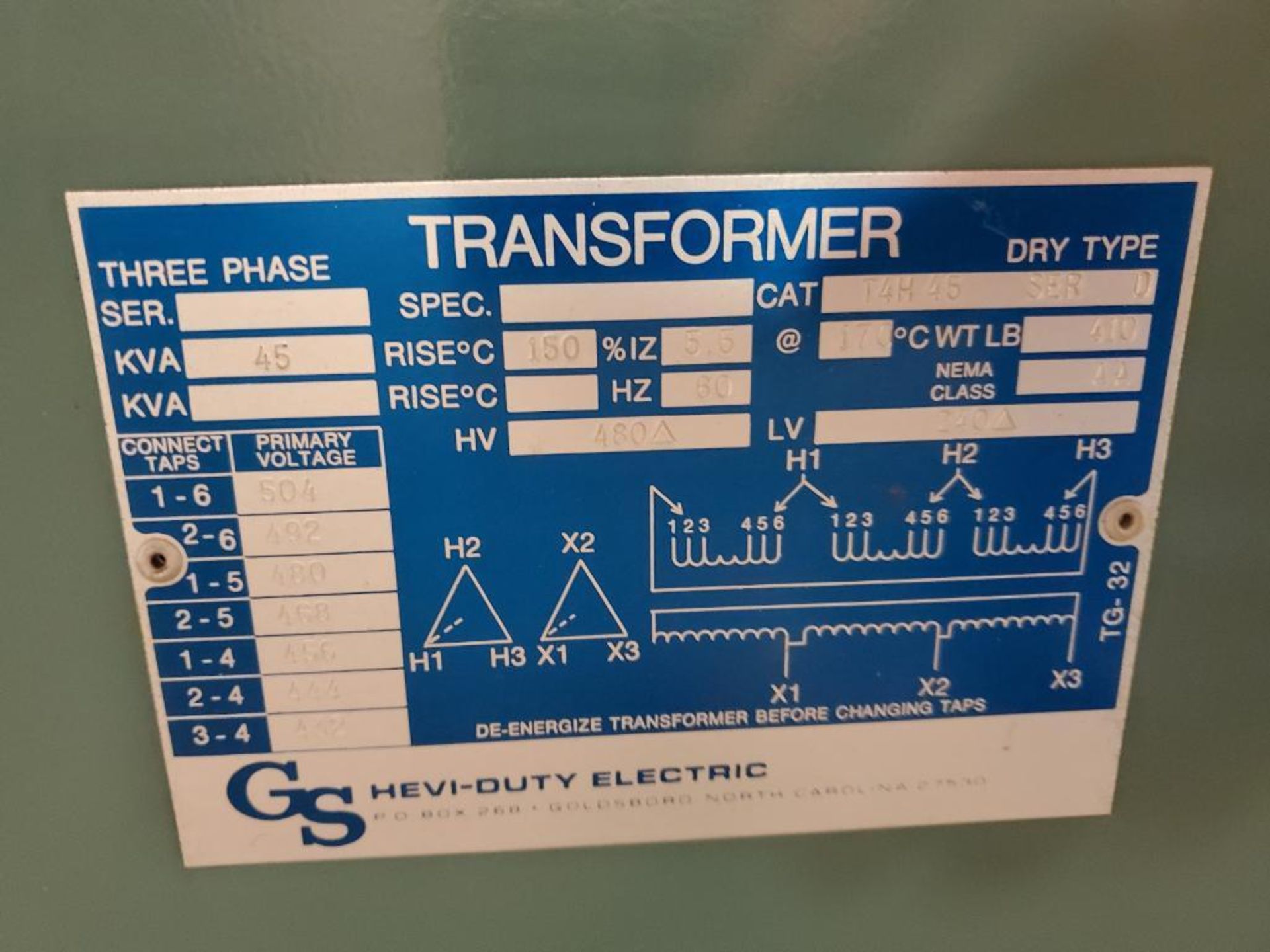 GS 44 KVA Transformer (Connected To Lot 112) - Image 3 of 4