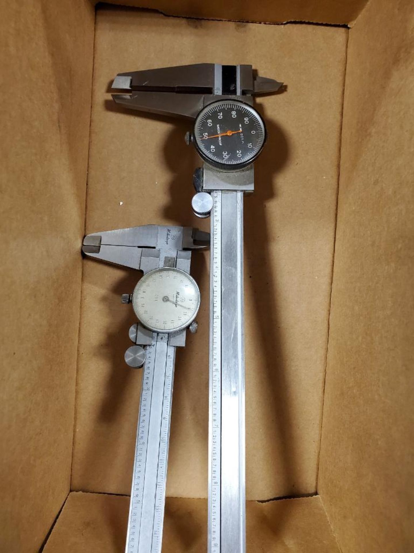 (2) Mitutoyo Dial Calipers, 12" & 6" - Image 2 of 3