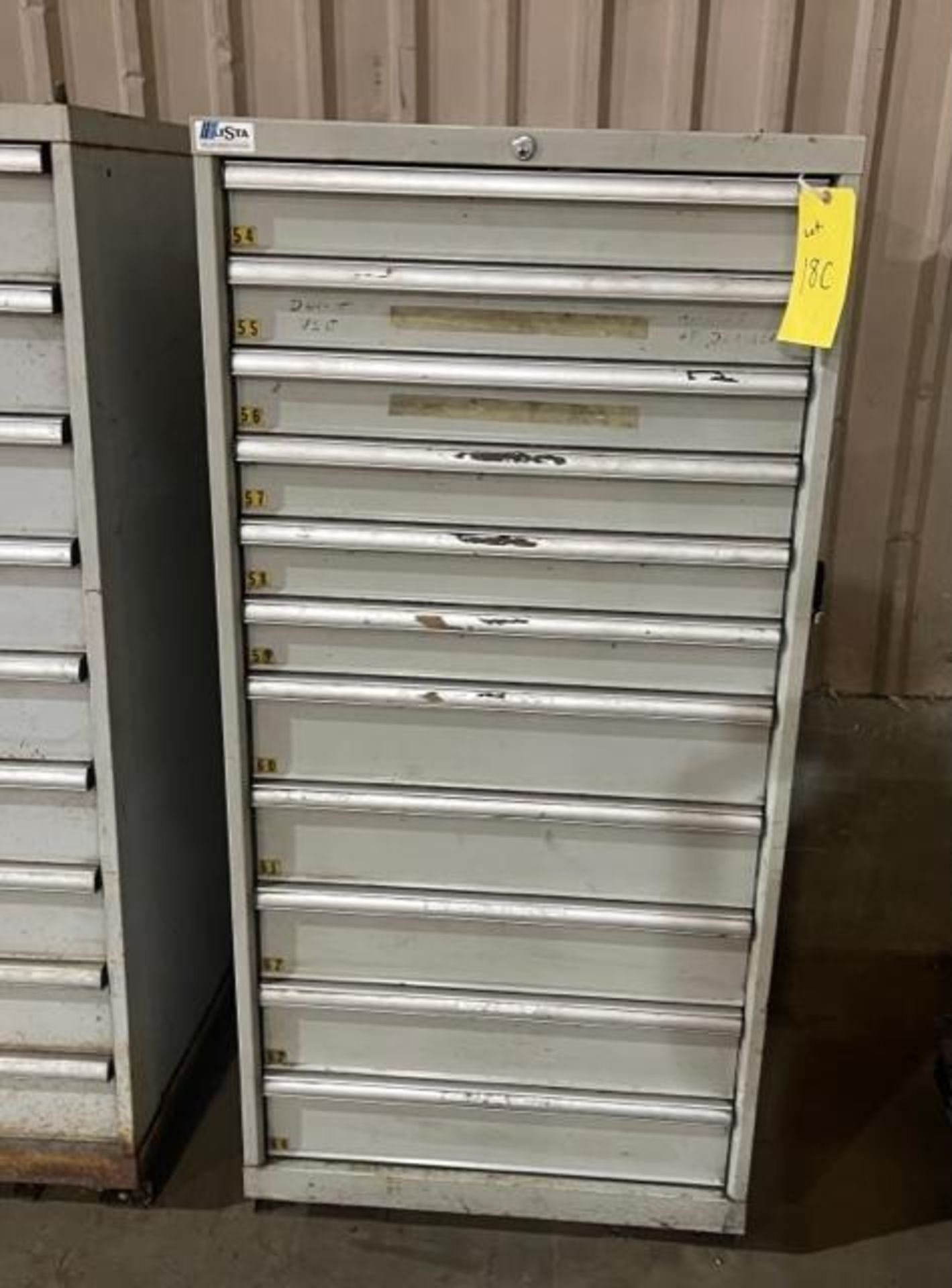 Lista 11-Drawer Industrial Storage Cabinet, w/ Content