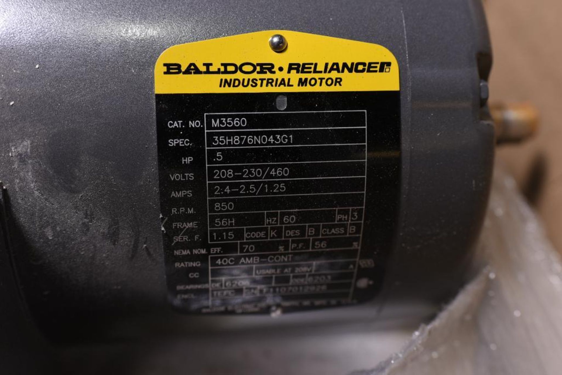 (6) Electrical Motors; Reliance, Baldor (NIB) - Image 3 of 6