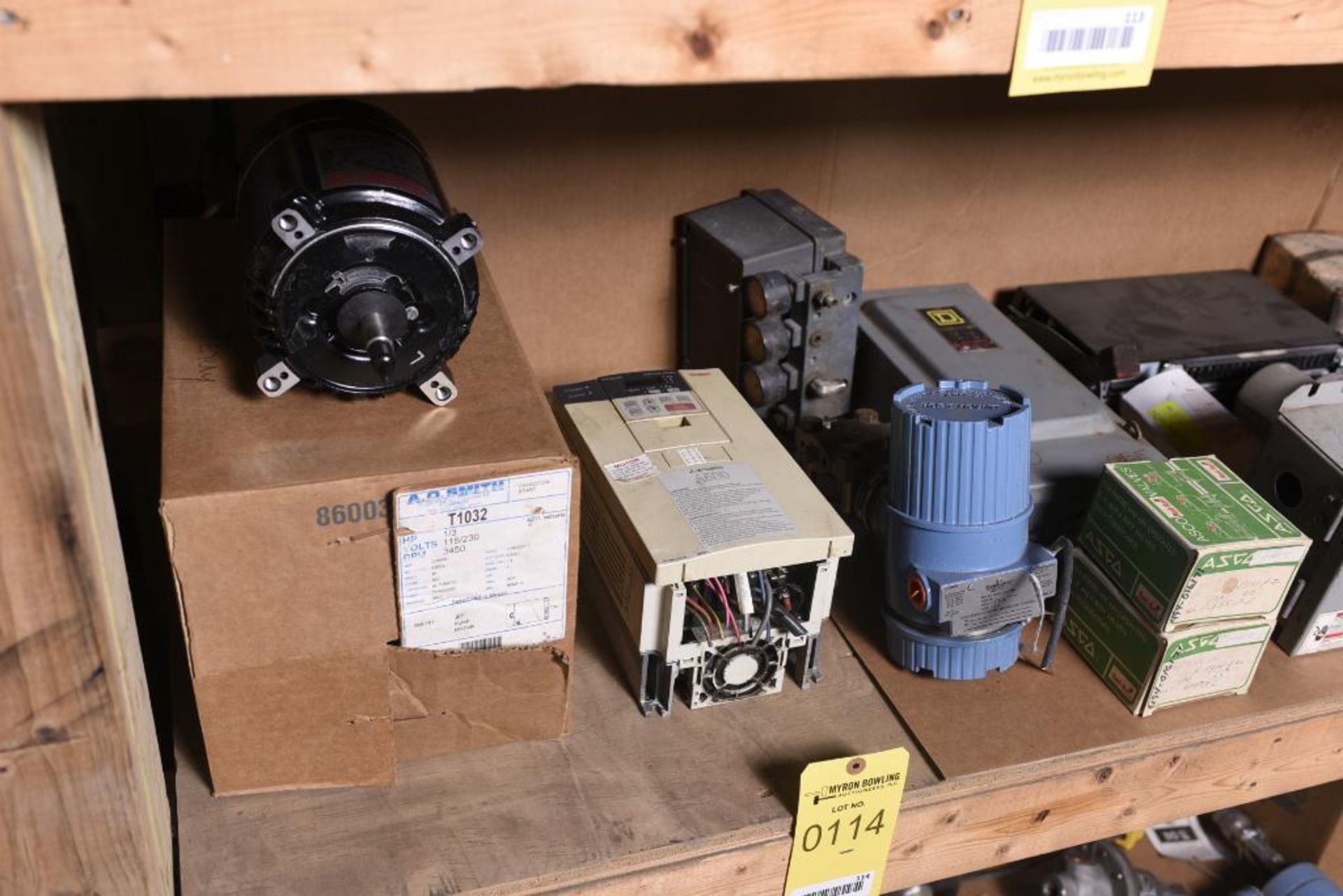 Shelf of Miscellaneous MRO, Valves, Electrical, Motors, Indicators, Pumps (Rosemount, Square D, Kunk - Image 3 of 3