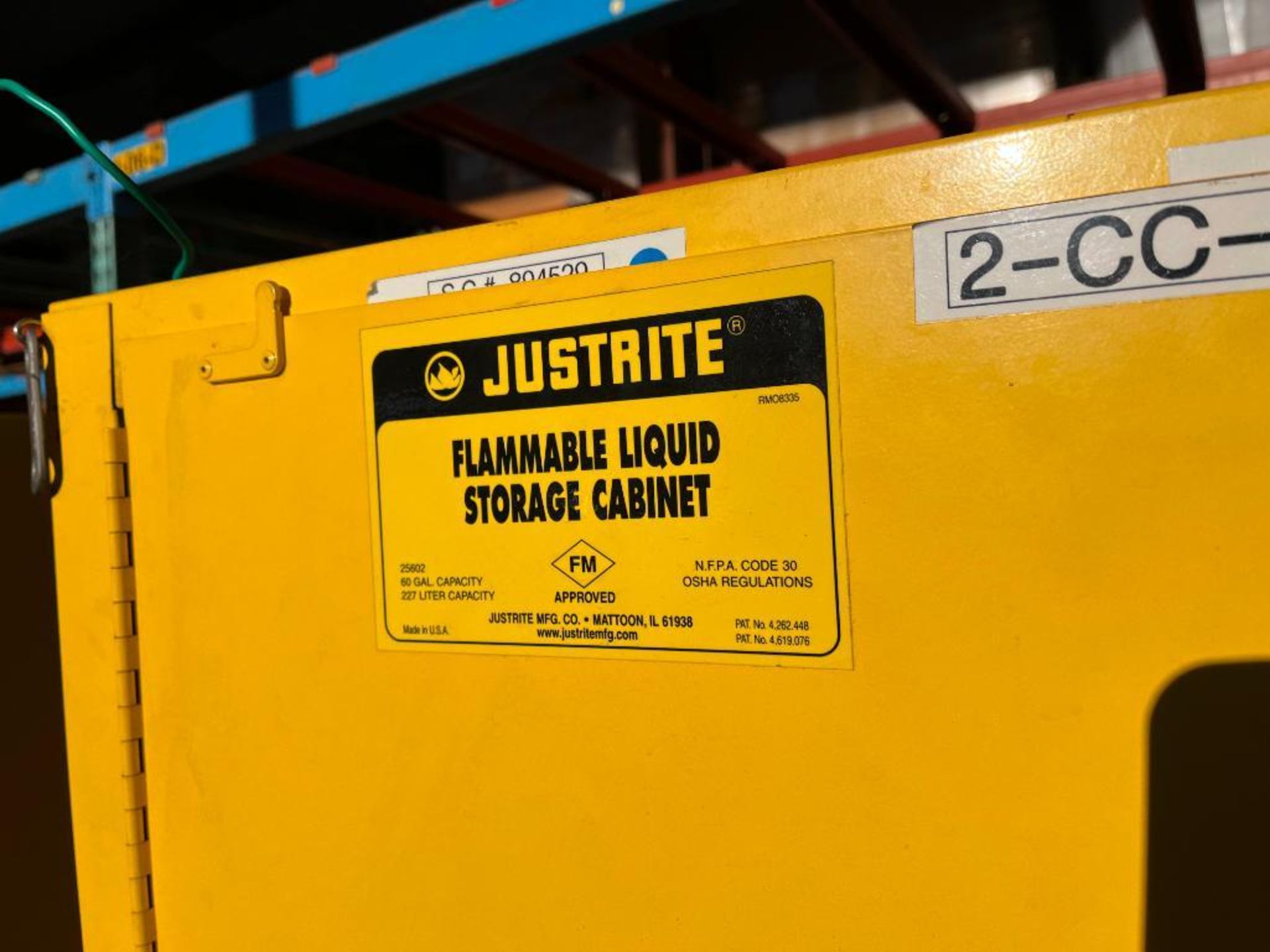 Justrite Flammable Liquid Storage Cabinet, 60-Gal. Capacity - Image 2 of 3