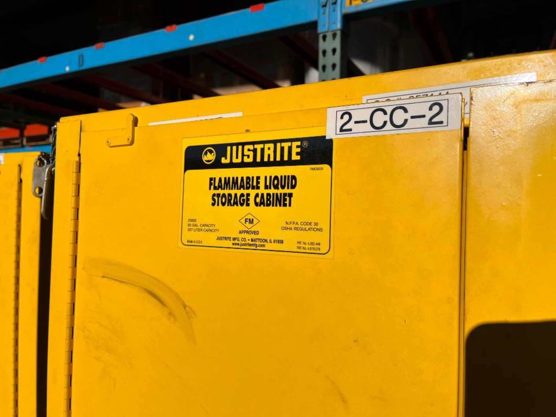 Justrite Flammable Liquid Storage Cabinet, 60-Gal. Capacity - Image 2 of 4