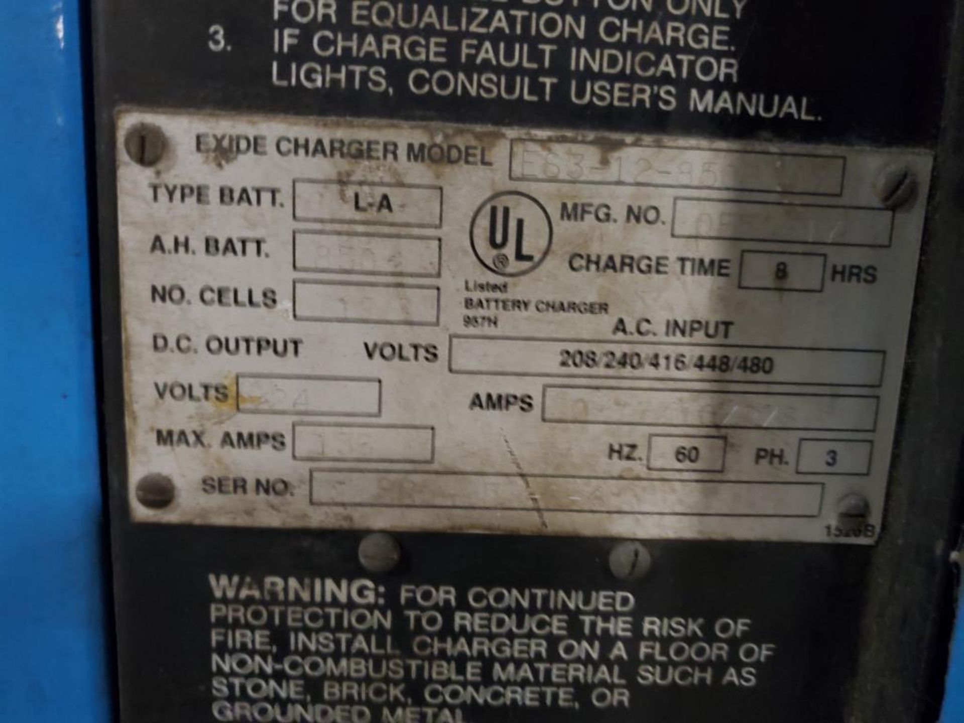 Exide System 3000 24V Forklift Battery Charger - Image 5 of 5