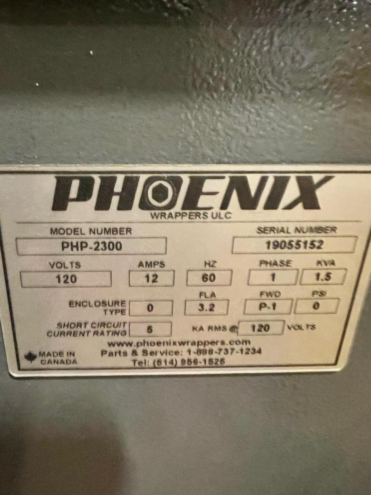 Phoenix Stretch Wrapper, Dual Platform, Model PHP-2300, S/N 19055152 - Image 5 of 5