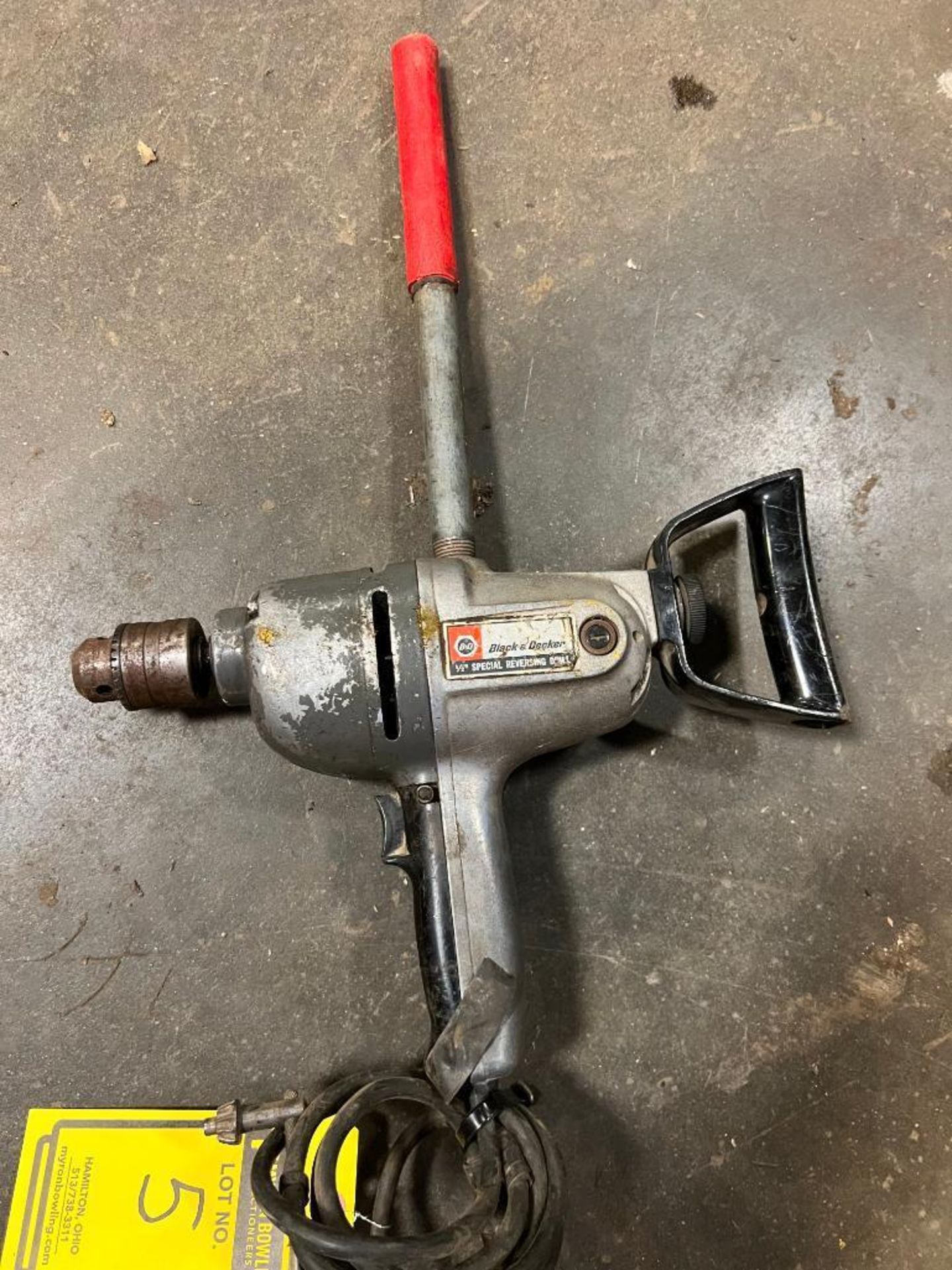 (1) Black & Decker 1/2" Electric Special Reversing Drill, Model 6044, (1) Ingersoll Rand Electric Dr - Image 4 of 4