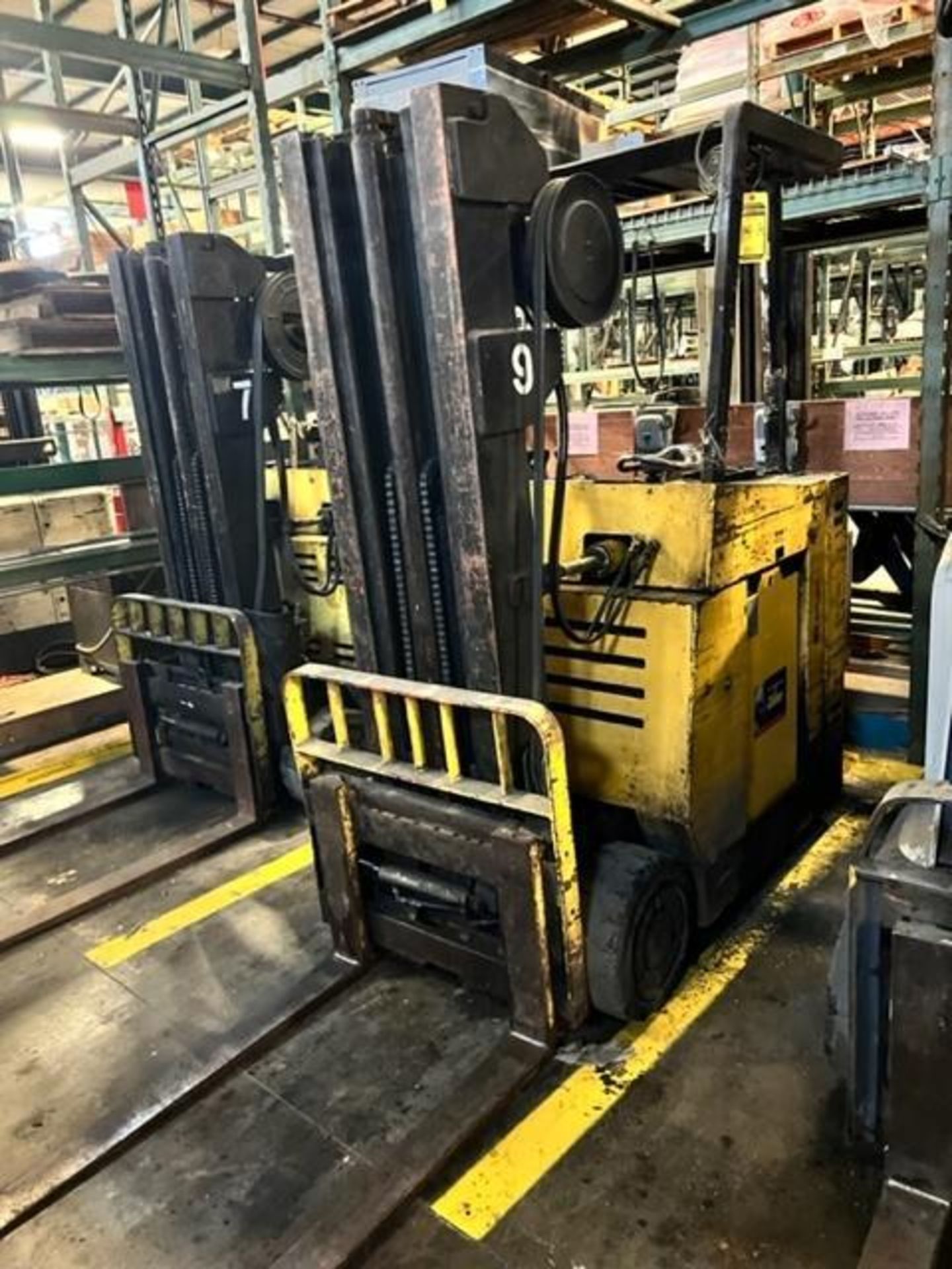 Raymond Electric Stand-Up Forklift, Model 060-C30TT, S/N 060-87-03745, 3,000 LB. Cap. 8,873 Hours, 1