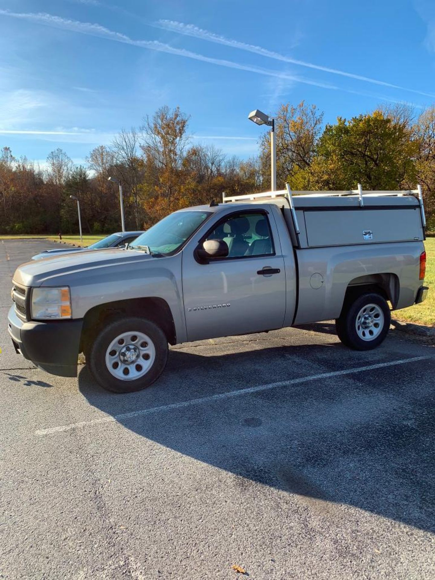 2009 Chevrolet 1500 Pickup Truck w/ Camper Shell, 50,626 Miles, 2-WD, Short Bed, Regular Cab, VIN: 1