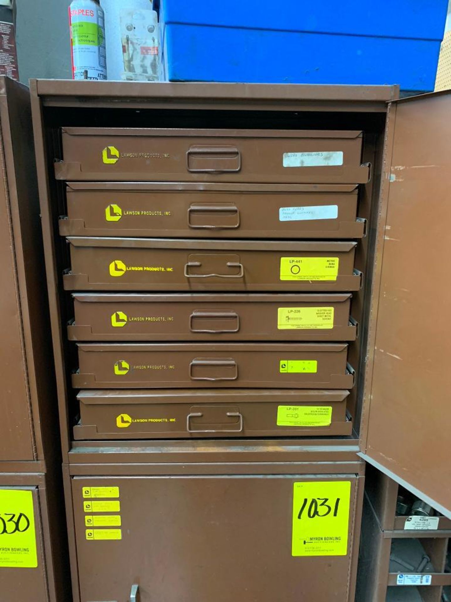 (2) Lawson Hardware Cabinets w/ Content - Image 2 of 15