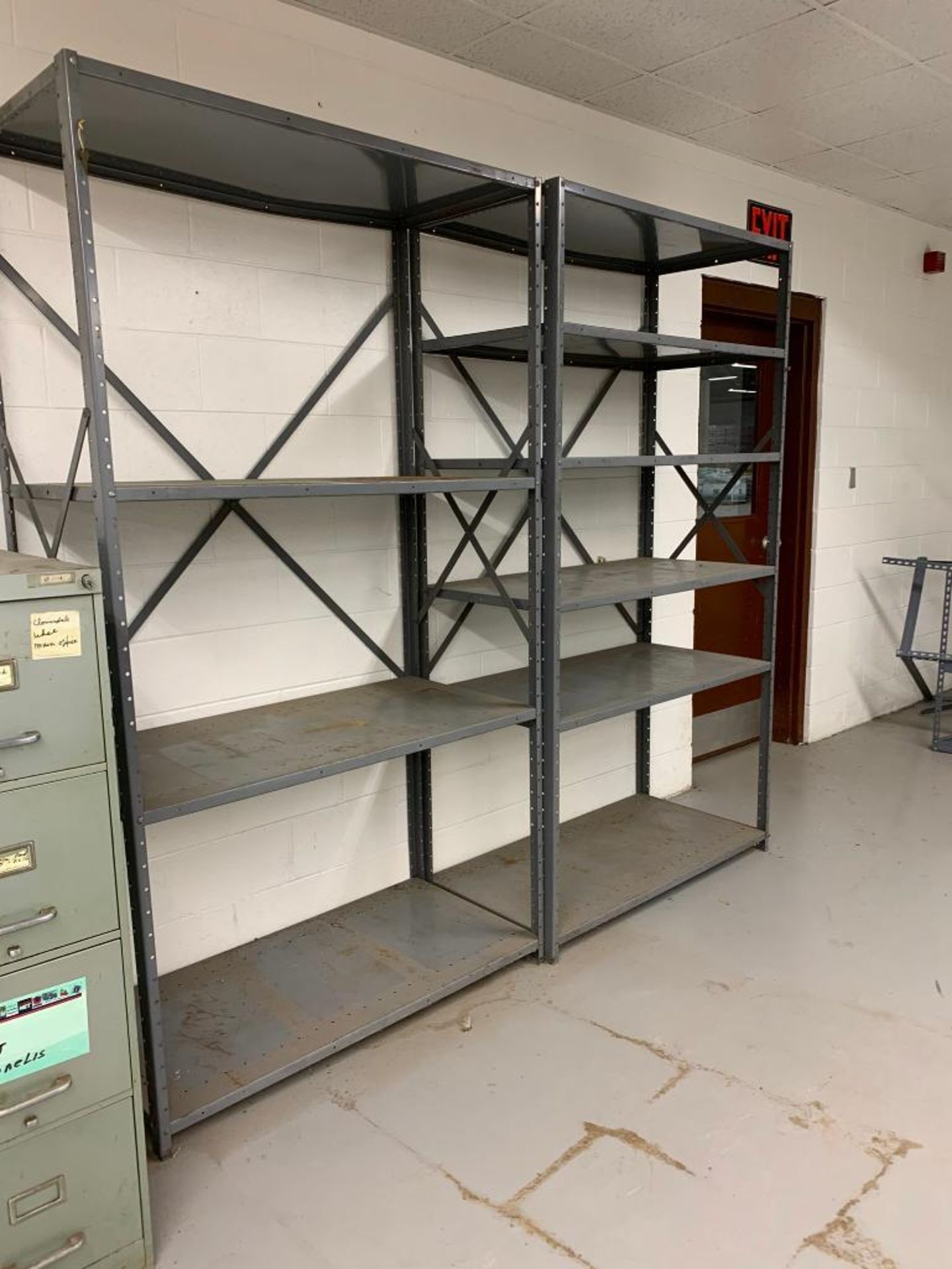 Locker Units, (24) File Cabinets, (2) Desks, Rivet & Bolt Together Rack - Image 7 of 8